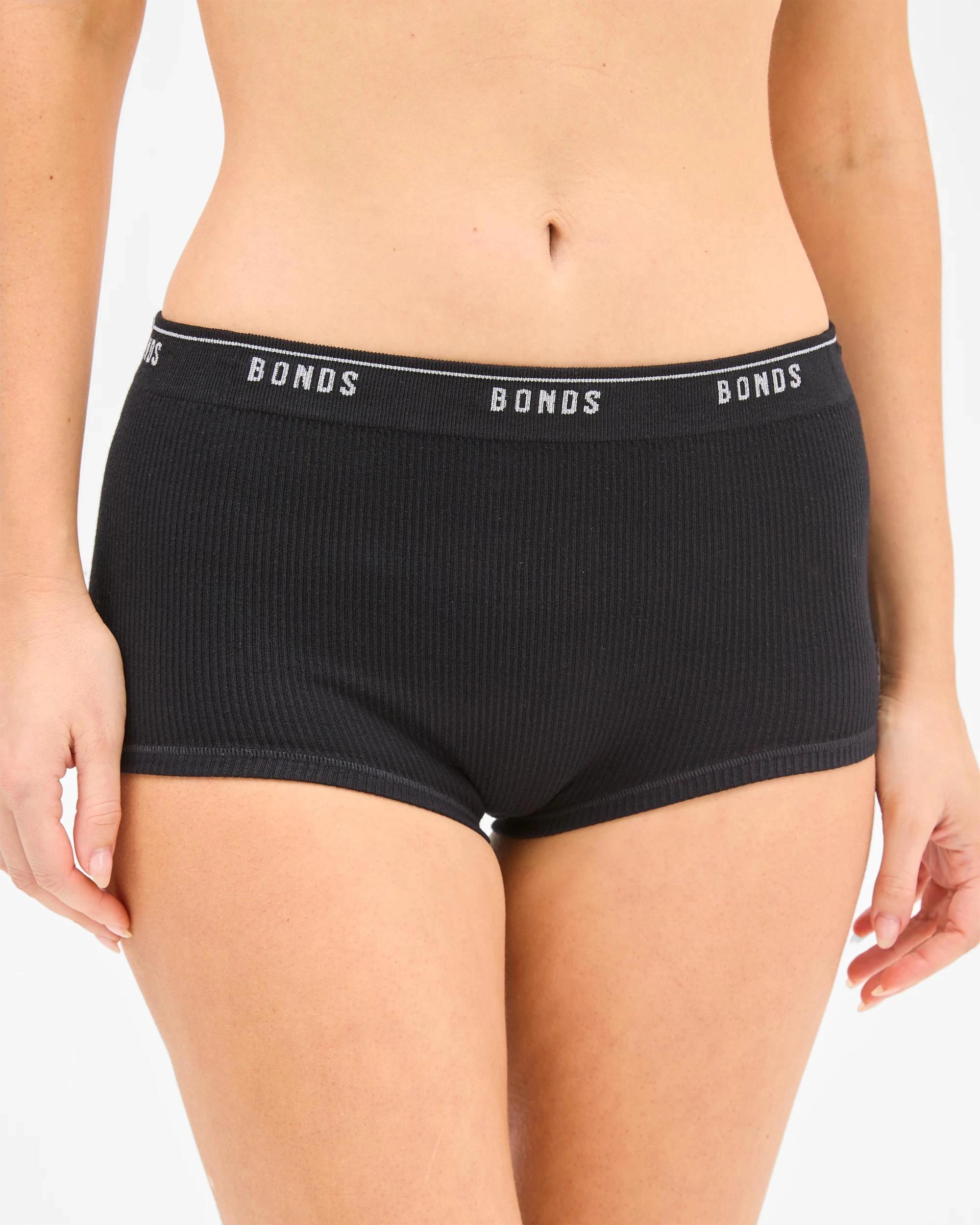 1 Women's Originals Bamboo Seamless Rib Shortie - Bonds BLACK, 1 of 3
