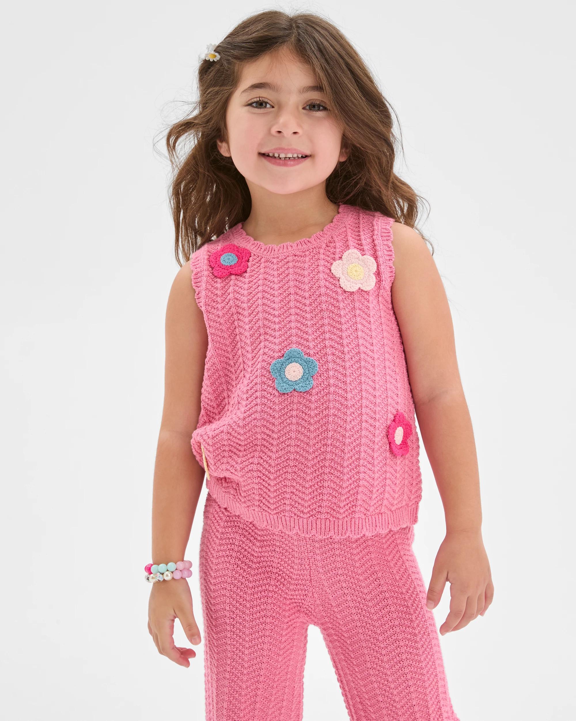 3 Target Kids Australian Cotton Crochet Tank Top PINK, 3 of 6