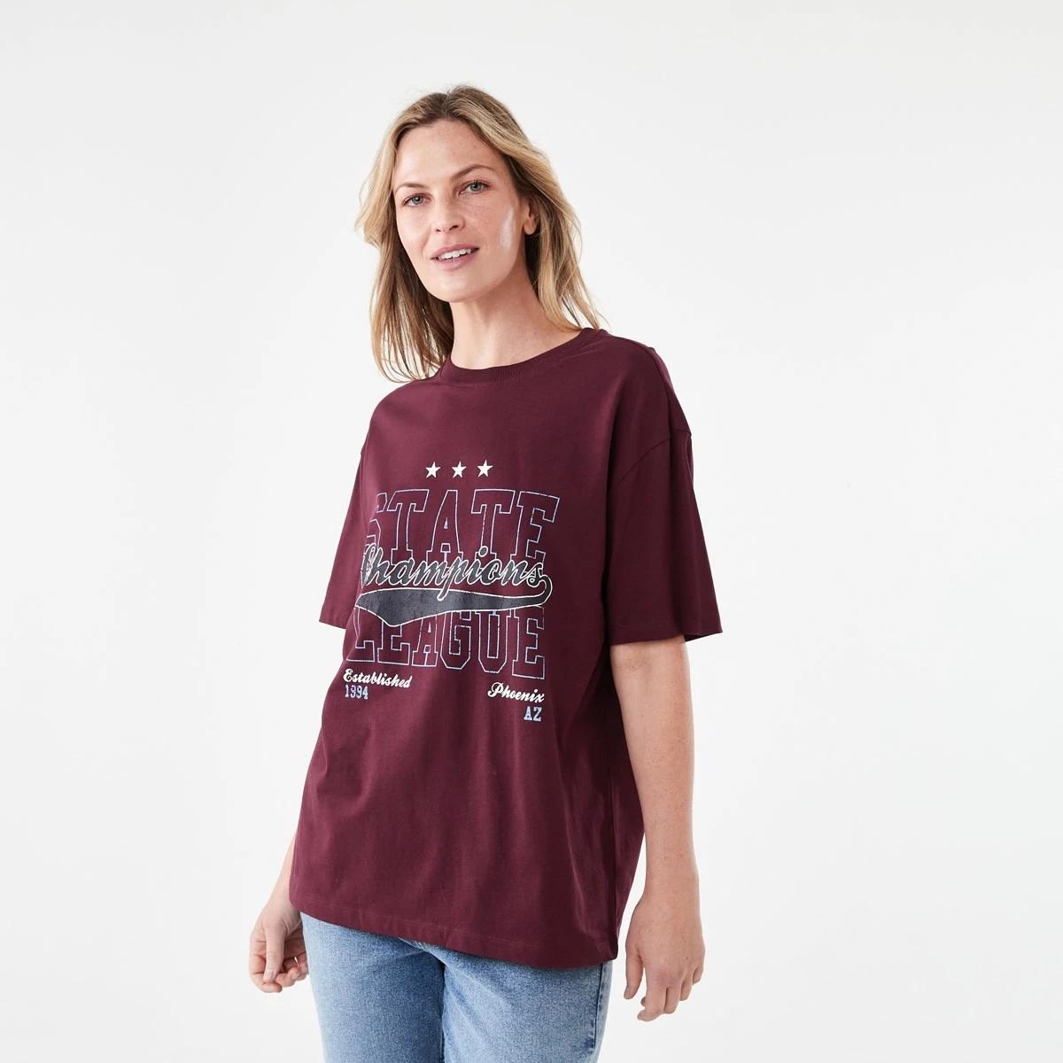 2 Short Sleeve Oversized Boyfriend T-shirt Arizona2, 2 of 5