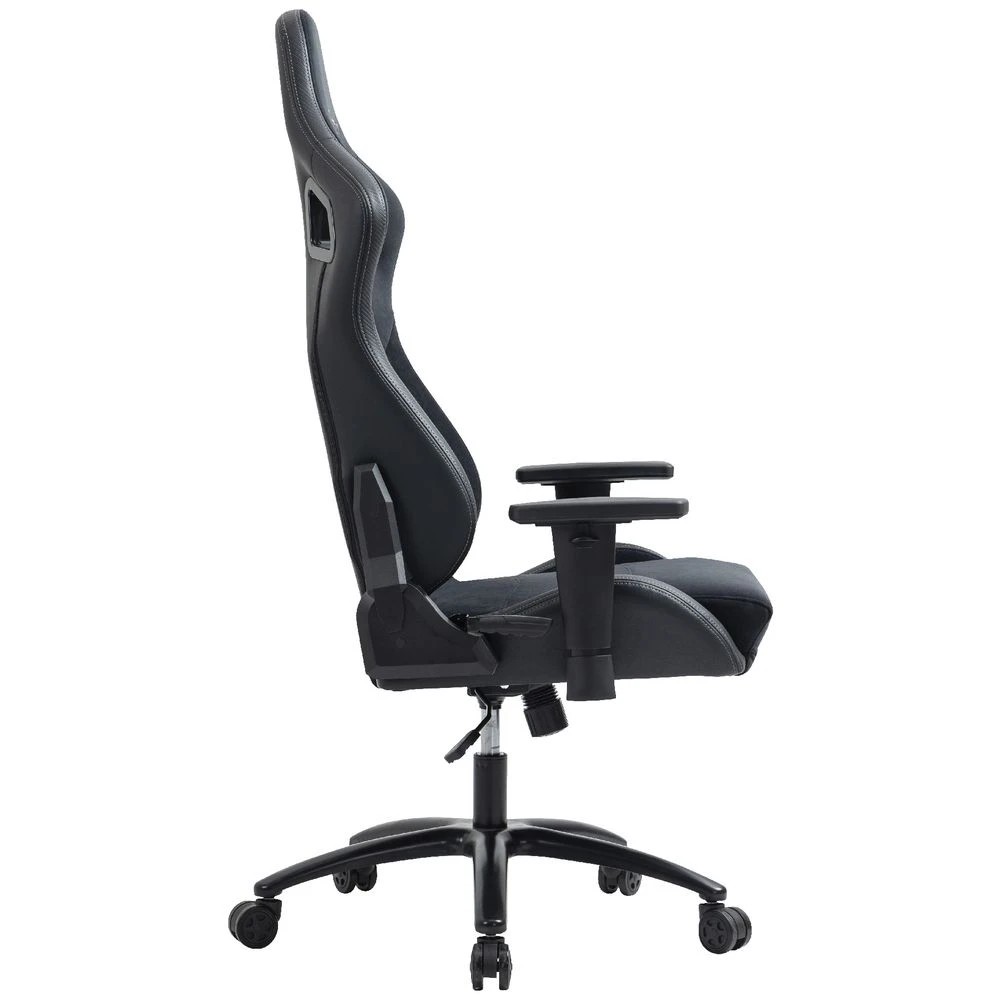 2 Typhoon Viper High-Back Racing Gaming Chair Fabric Black Ergonomic Chairs and Desk Chairs, 2 of 10