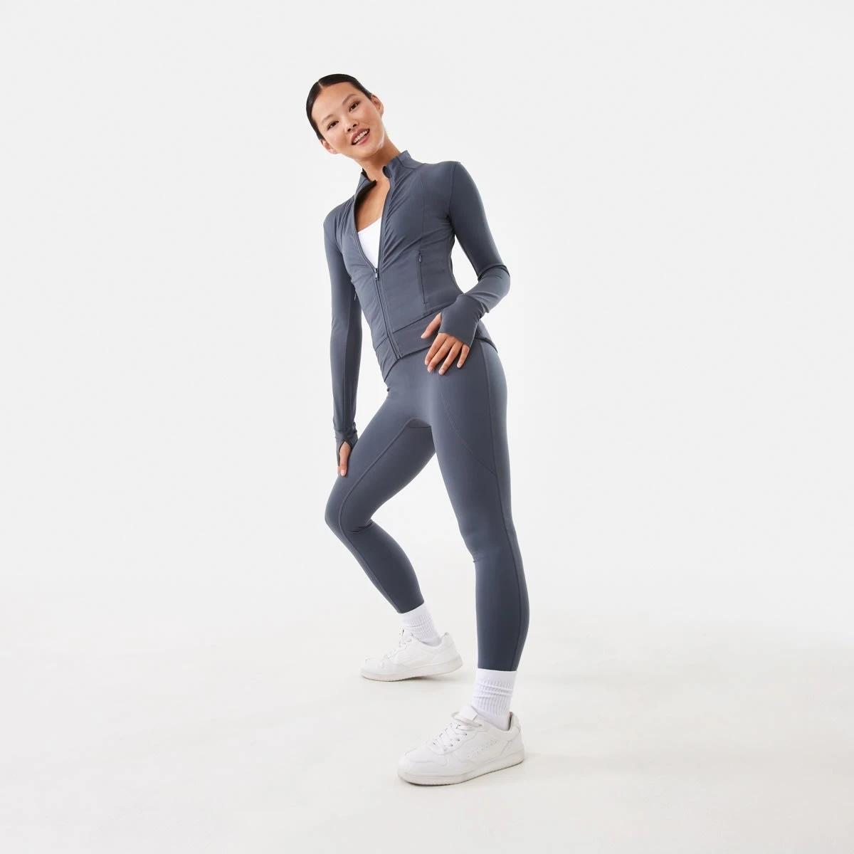 3 Active Womens Long Sleeve Ultrasoft Jacket Hrmny Grey, 3 of 7