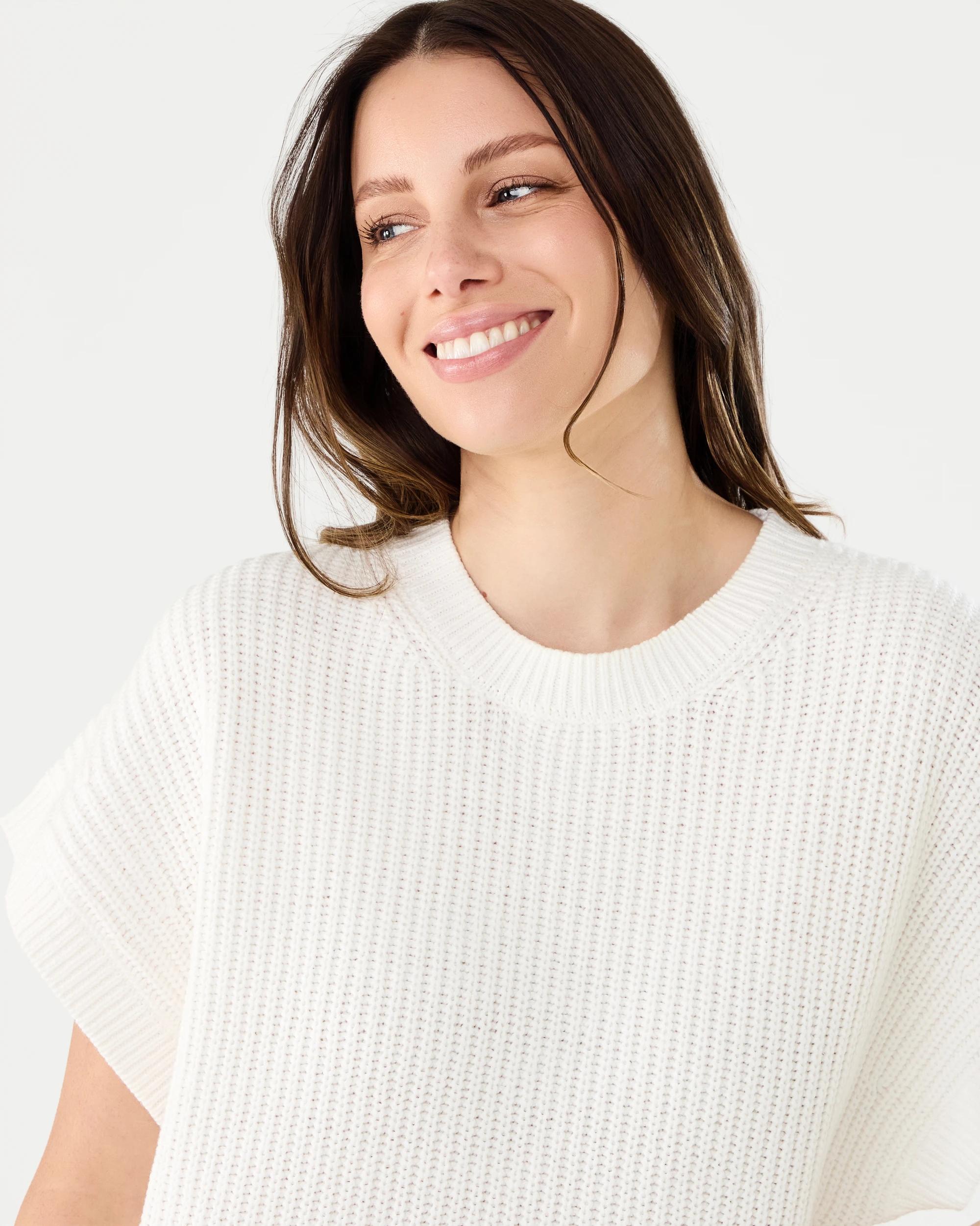4 Short Sleeve Knit Pullover Cld White, 4 of 6