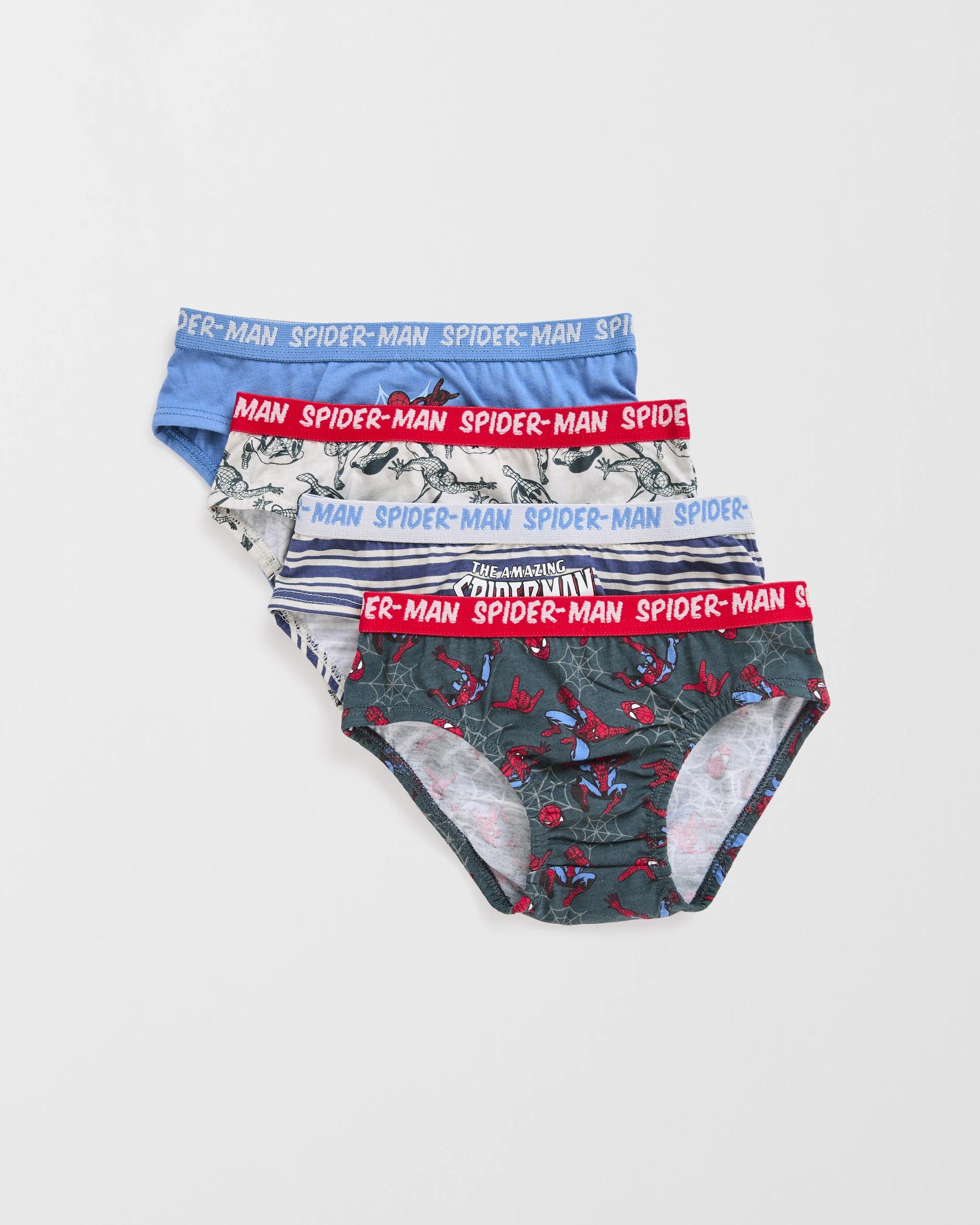 1 Disney Marvel Spider-Man Australian Cotton 4 Pack Younger Boys Briefs SPIDER-MAN, 1 of 2