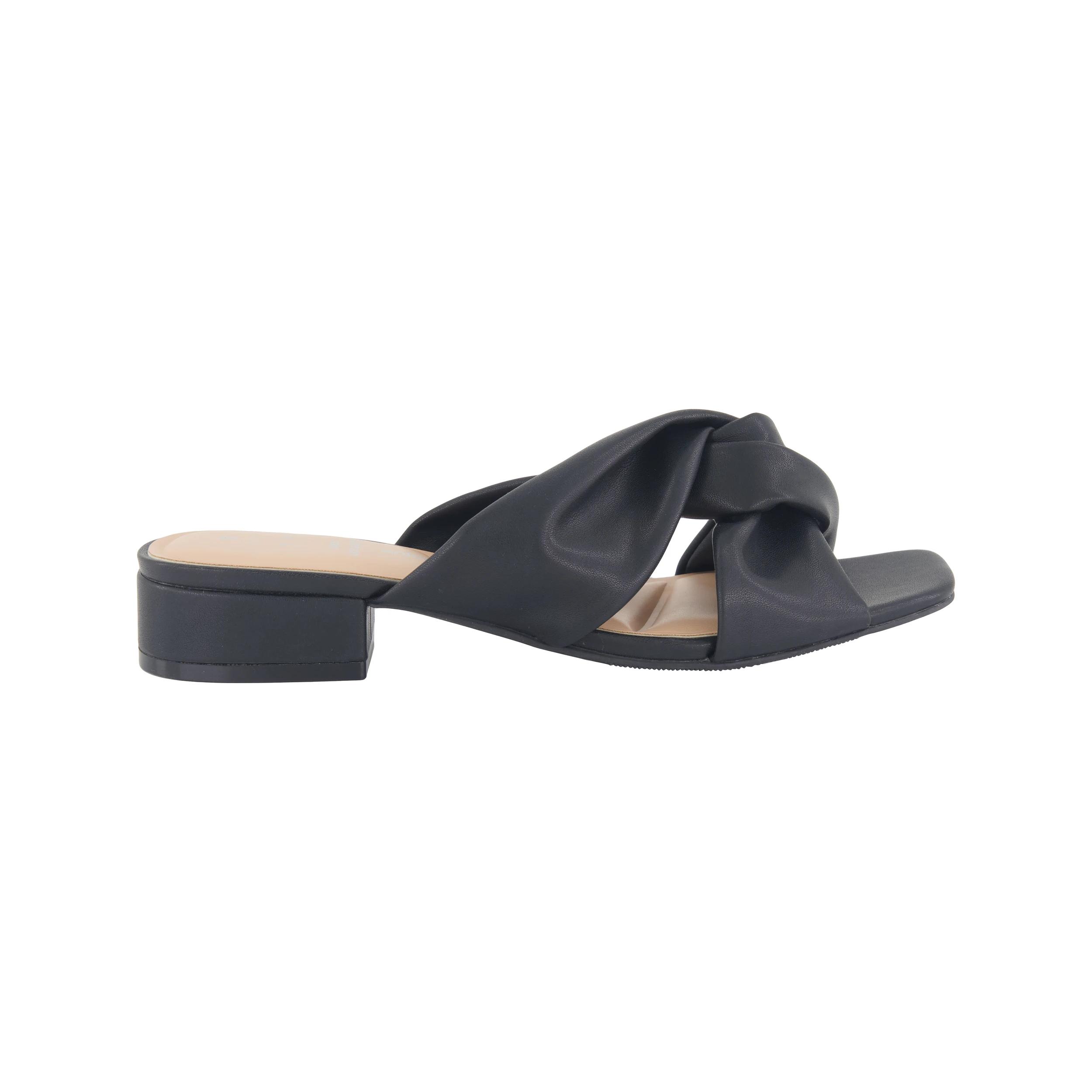 1 Soft Knot Heel Mules Black, 1 of 1