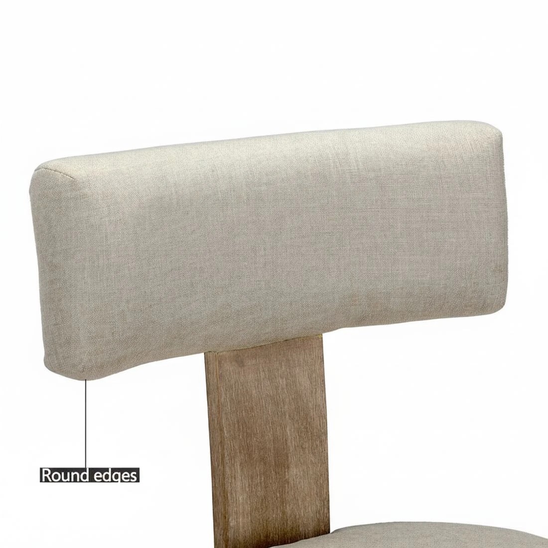 4 Artiss Dining Chairs Set of 4 Linen Fabric Wooden - White, 4 of 5