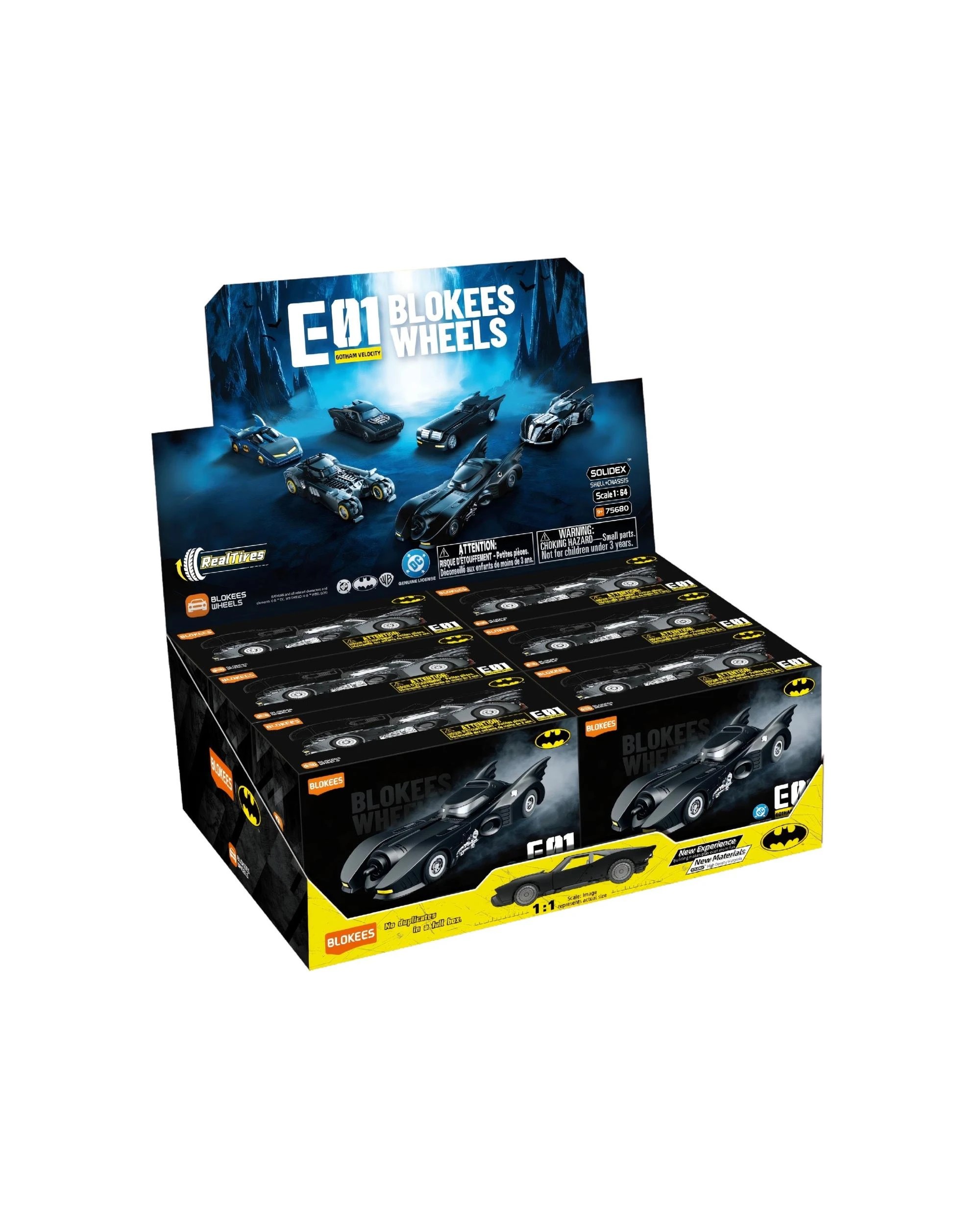 1 Blokees Wheels DC Batman E01 Gotham Velocity Blind Box Full Case Set of 6, 1 of 9