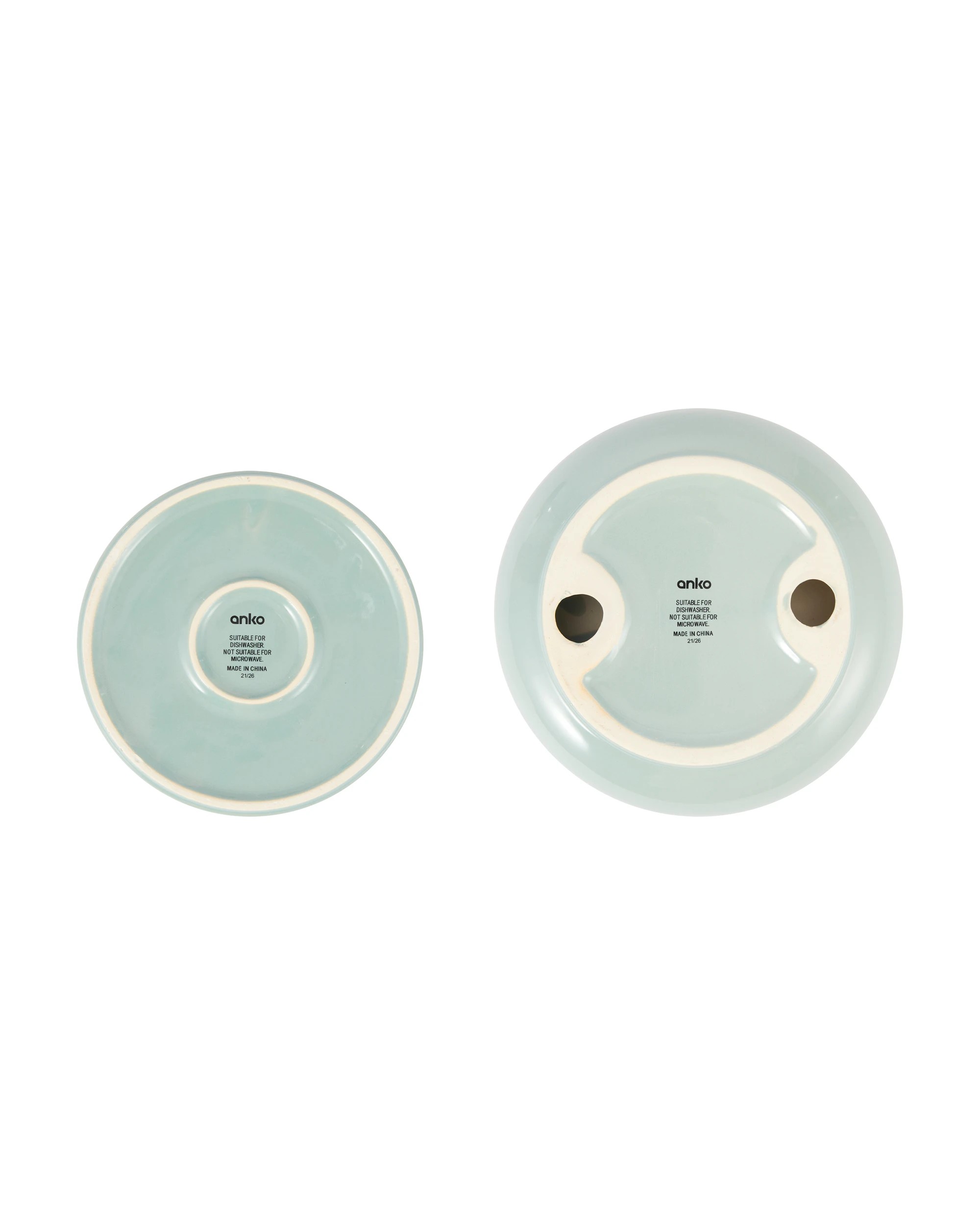5 2 Pack Ceramic Feed Set - Green, 5 of 6