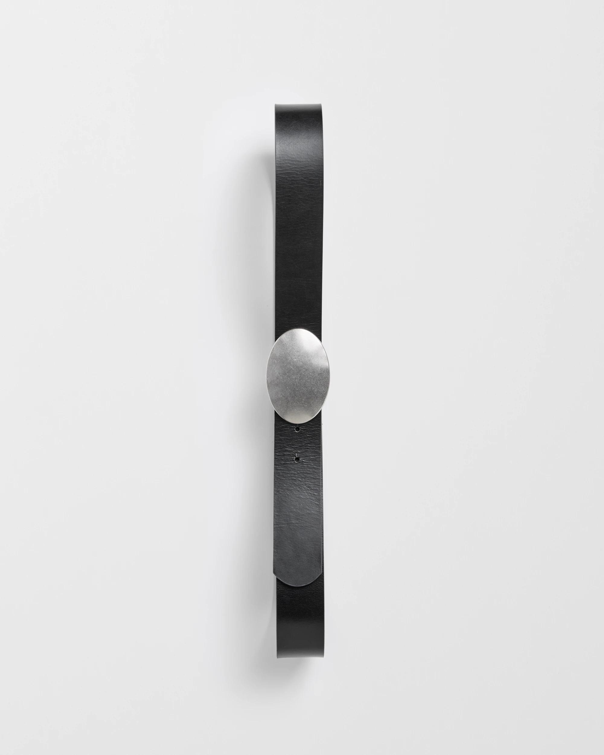 2 Target Woman Genuine Leather Statement Buckle Belt BLACK, 2 of 3