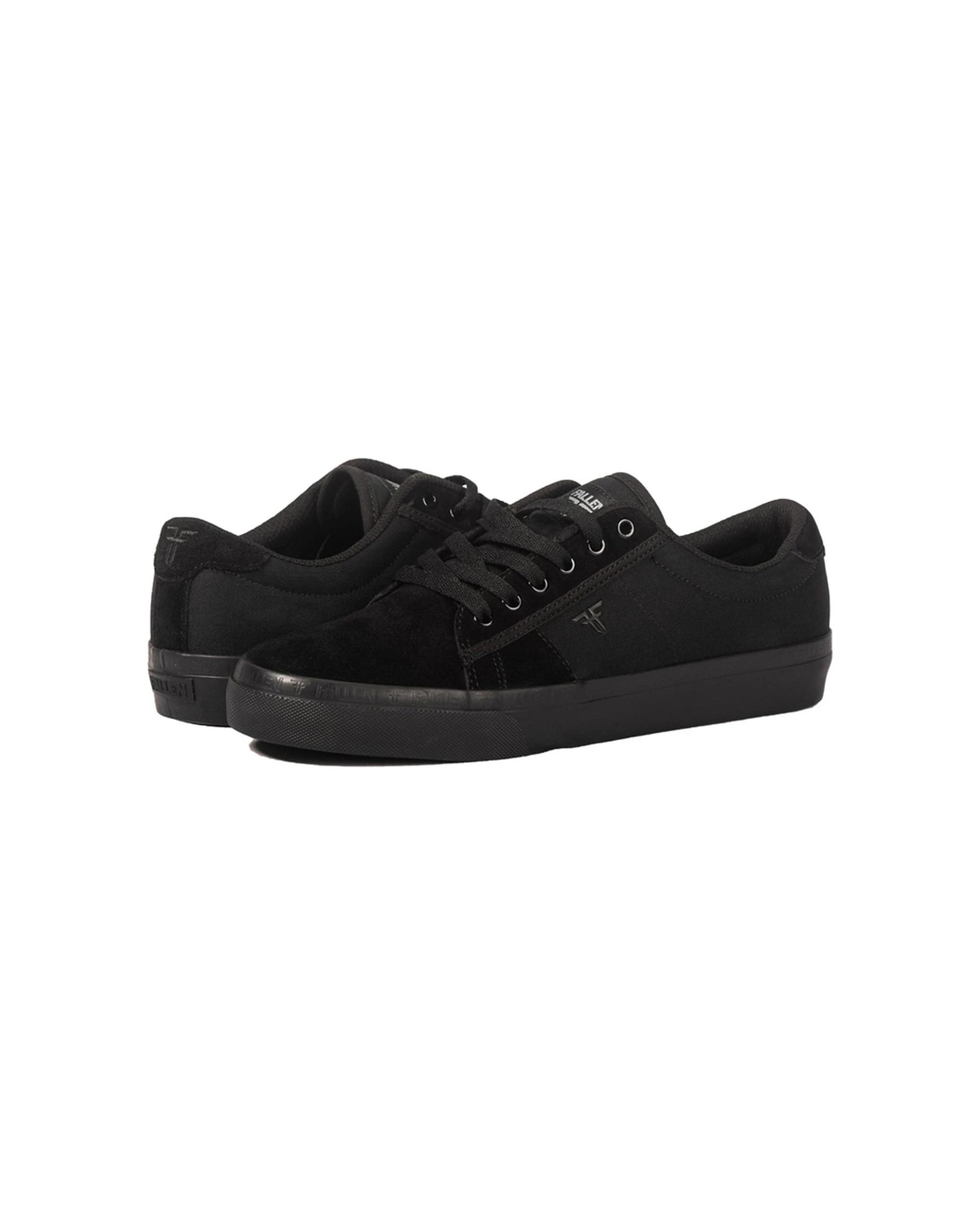 2 Fallen Footwear Men Bomber Impact Foam Skate Sneaker Suede Cotton BLACK, 2 of 6