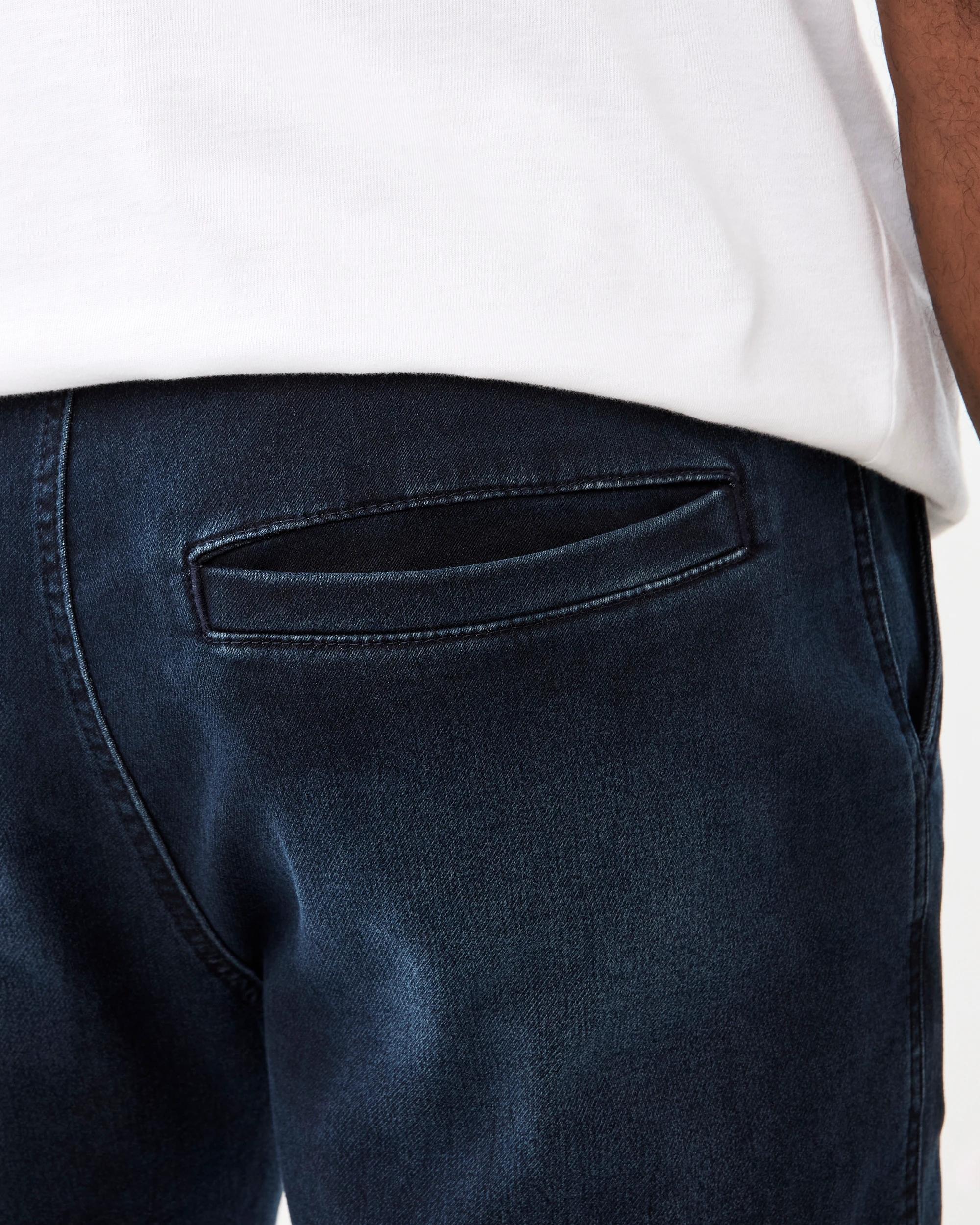 6 Denim Jogger Shorts Blu Wash, 6 of 7