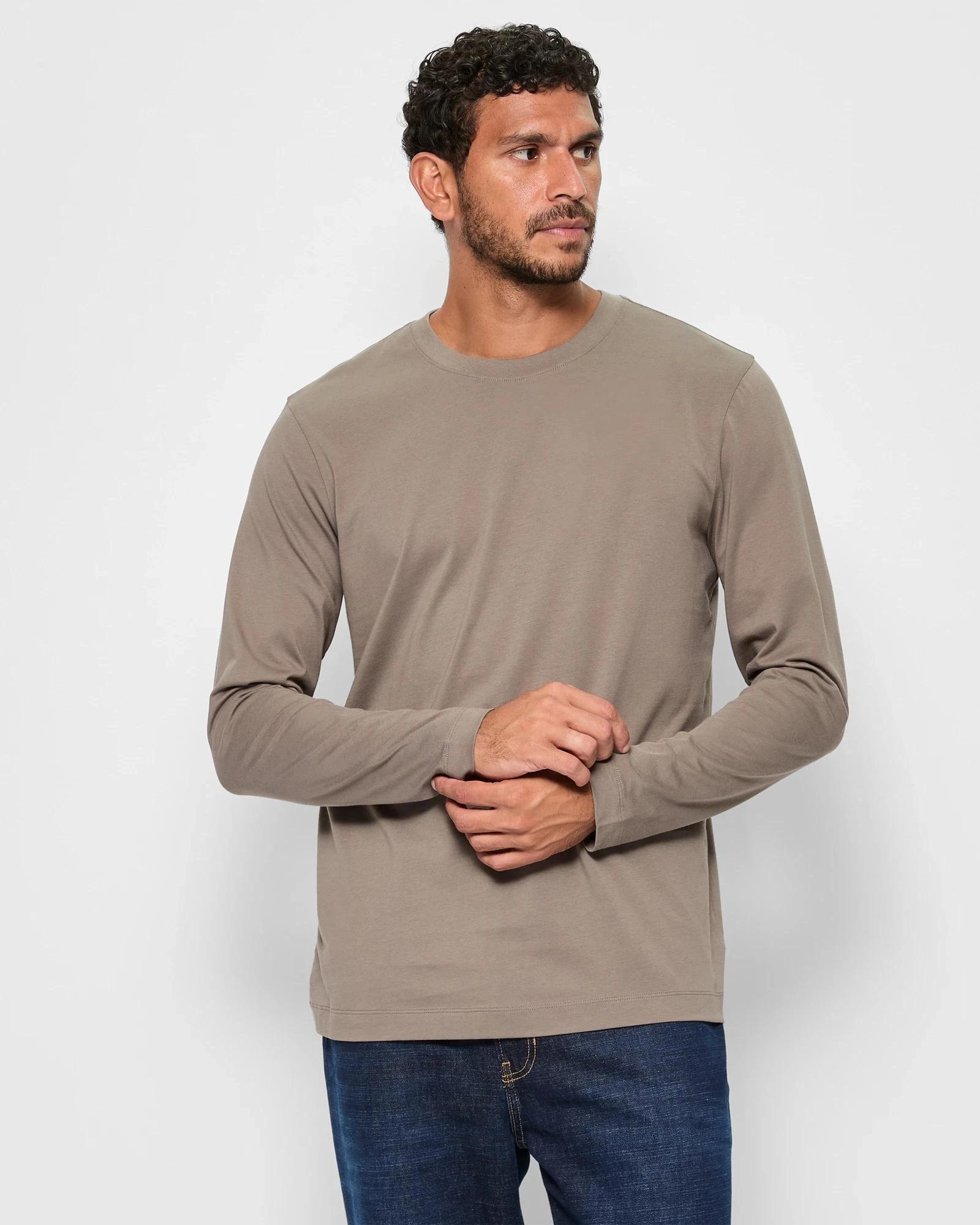 1 Target Australian Cotton Long Sleeve T-Shirt MUSHROOM, 1 of 5