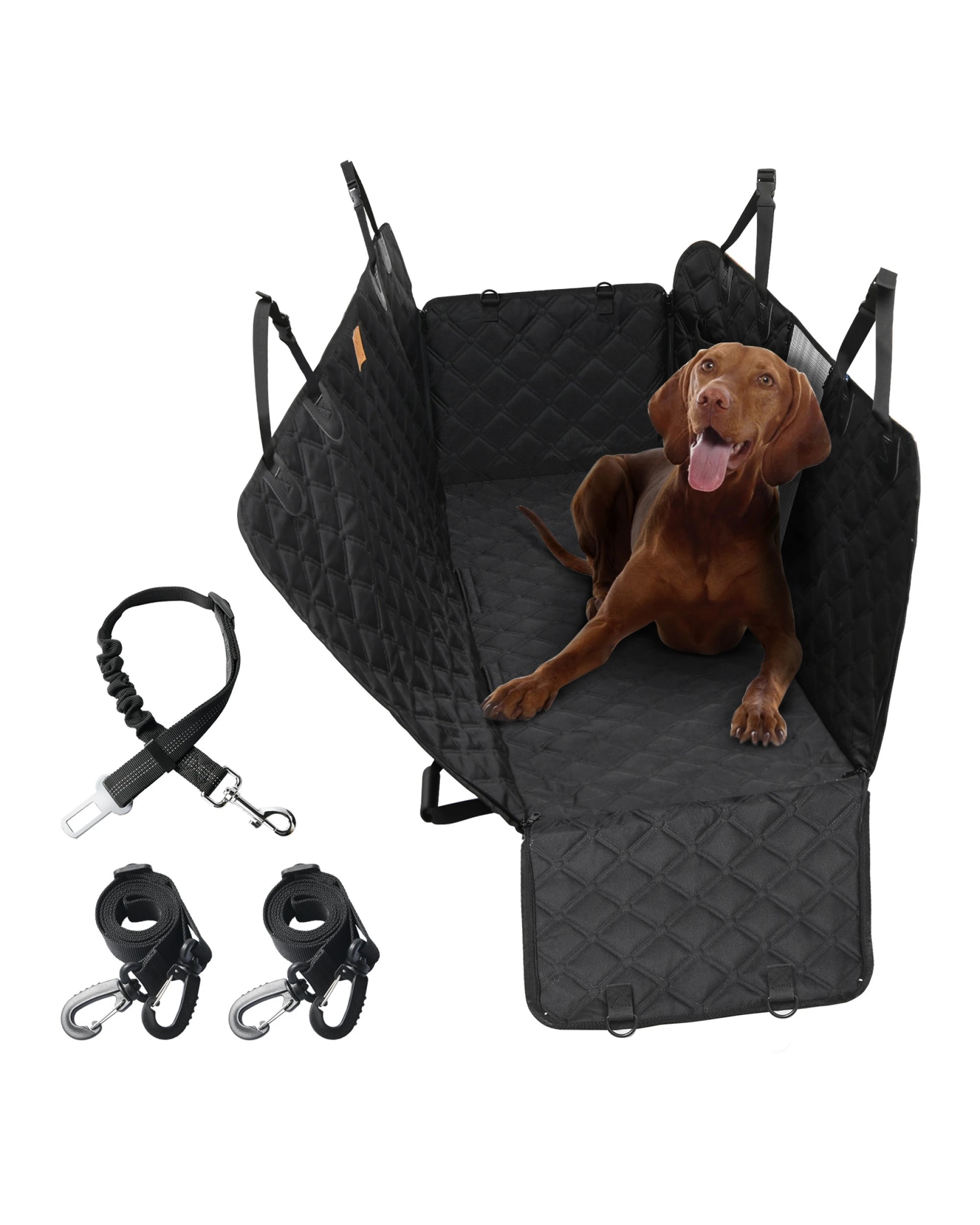 1 Charlie's Adventure Car Seat Protector for Dogs Back Seat - Black, 1 of 9