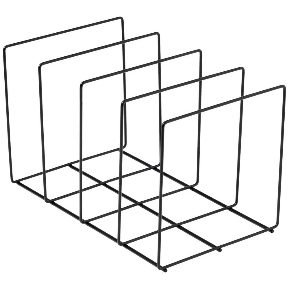 1 J.Burrows Wire Book Magazine Rack Black, 1 of 2