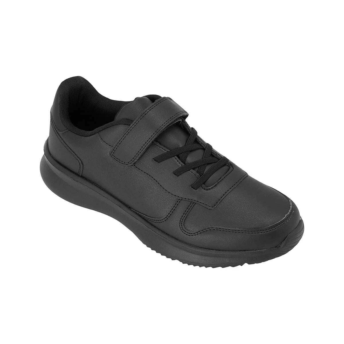 1 Adjustable Combo PU Sneakers BLACK, 1 of 5