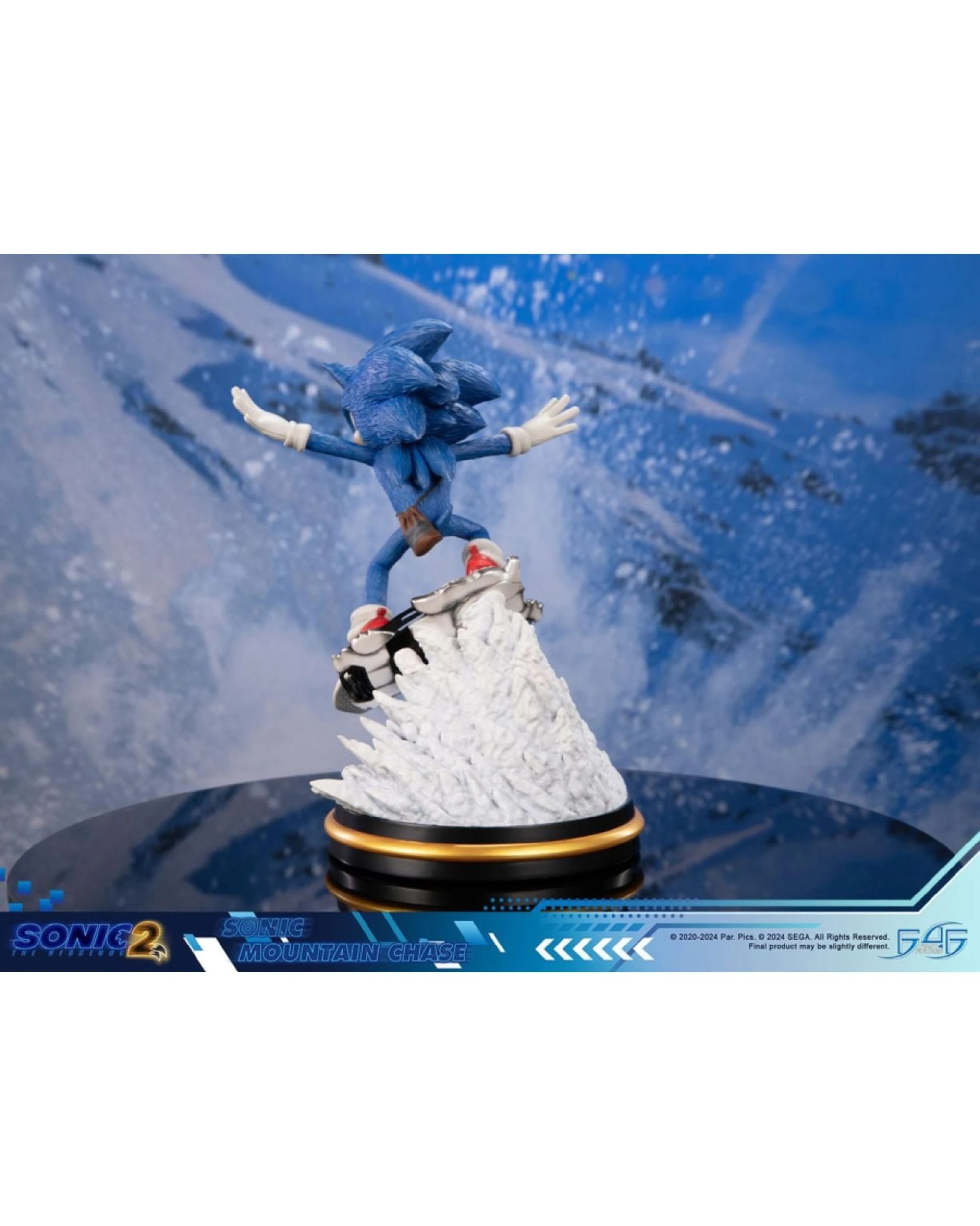 3 Sonic the Headgehog 2 Sonic Mountain Chase Statue, 3 of 8