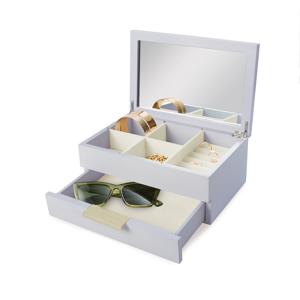 2 Tier Lilac Jewellery Box