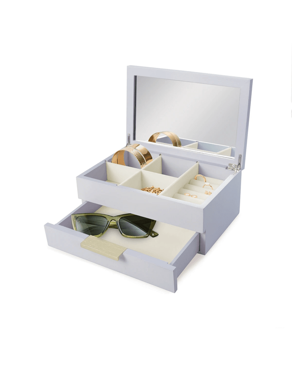 2 Tier Lilac Jewellery Box