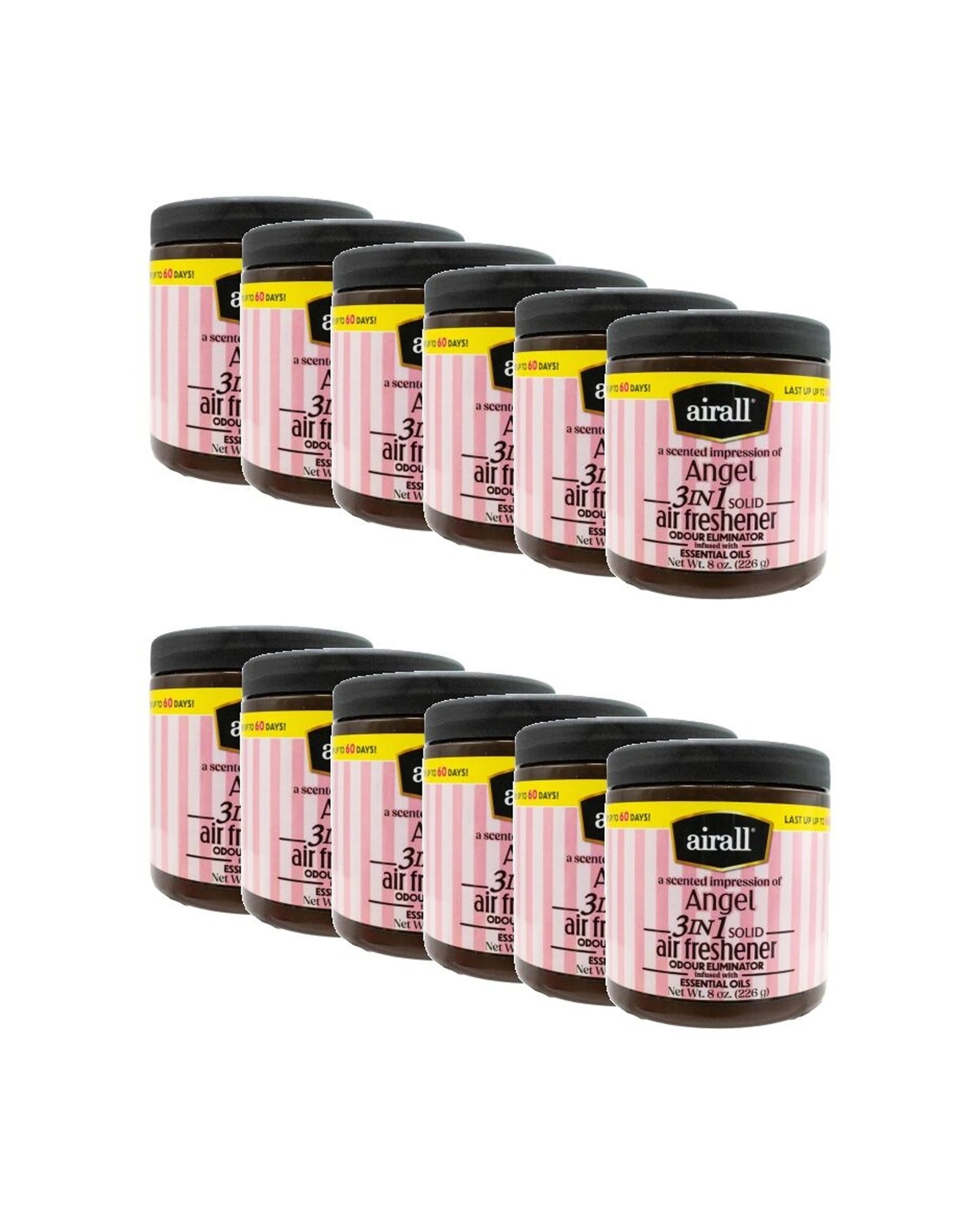 1 AirAll 12PK Air Freshener 3 in 1 Solid Odour Eliminator Deodoriser 226g Angel - Brown, 1 of 3