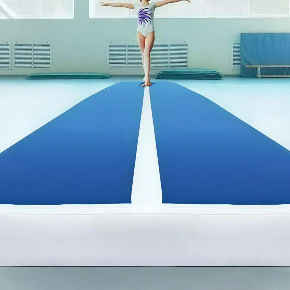 4 Everfit 4M Air Track Gymnastics Tumbling Exercise Cheerleading Mat - Blue, 4 of 9