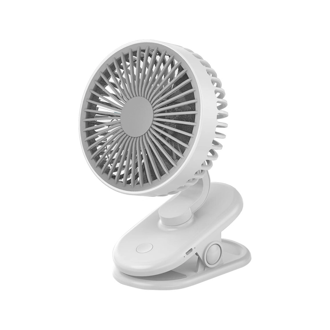 1 Sansai Portable Usb Rechargeable Clip On Desktop Travel Desk/table Fan - White, 1 of 3