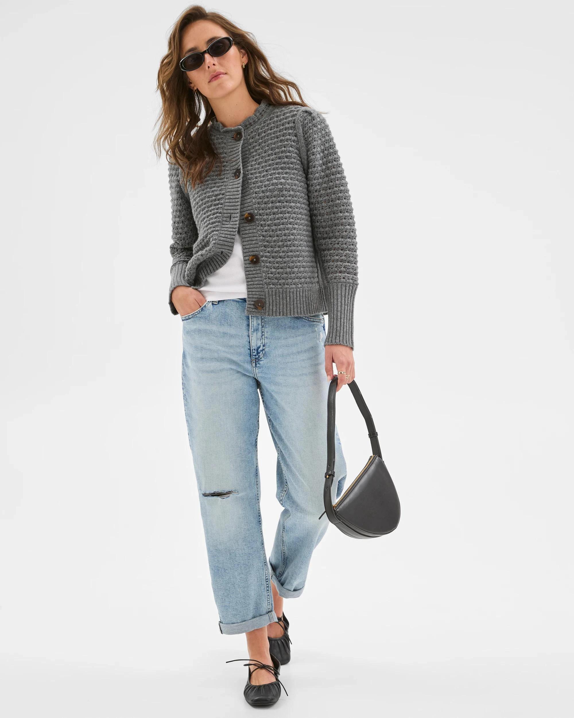 1 Target Denim Denim Mid Rise Courtney Girlfriend Jeans FROST, 1 of 6