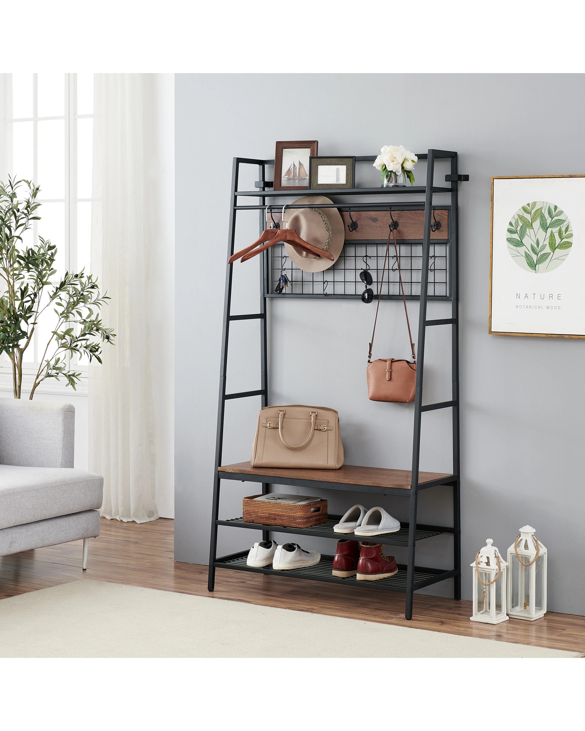 2 IHOMDEC 5-In-1 Hall Tree - Assorted, 2 of 7