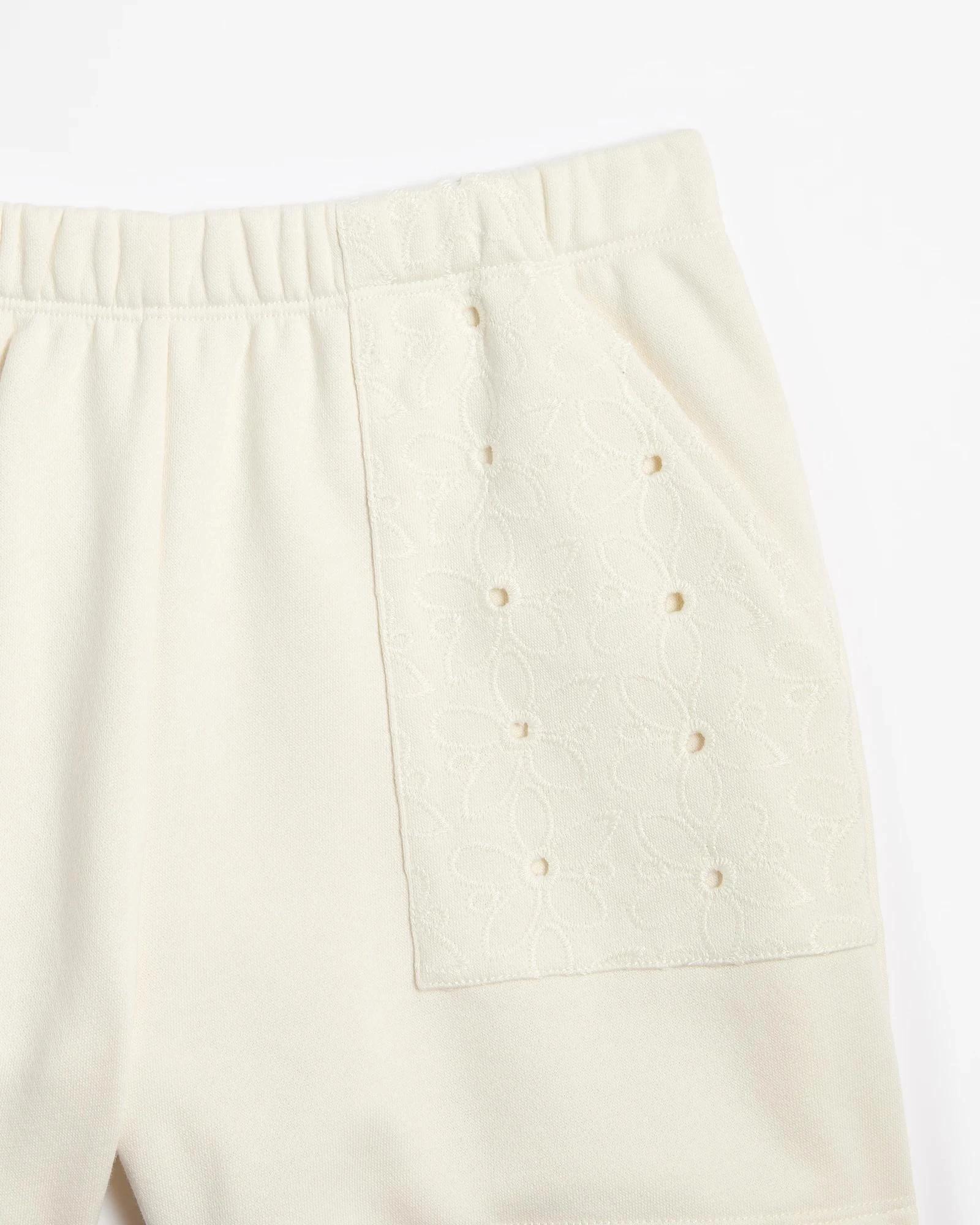2 Target Australian Cotton Blend Fleece Crochet Pocket Shorts CREAM, 2 of 3