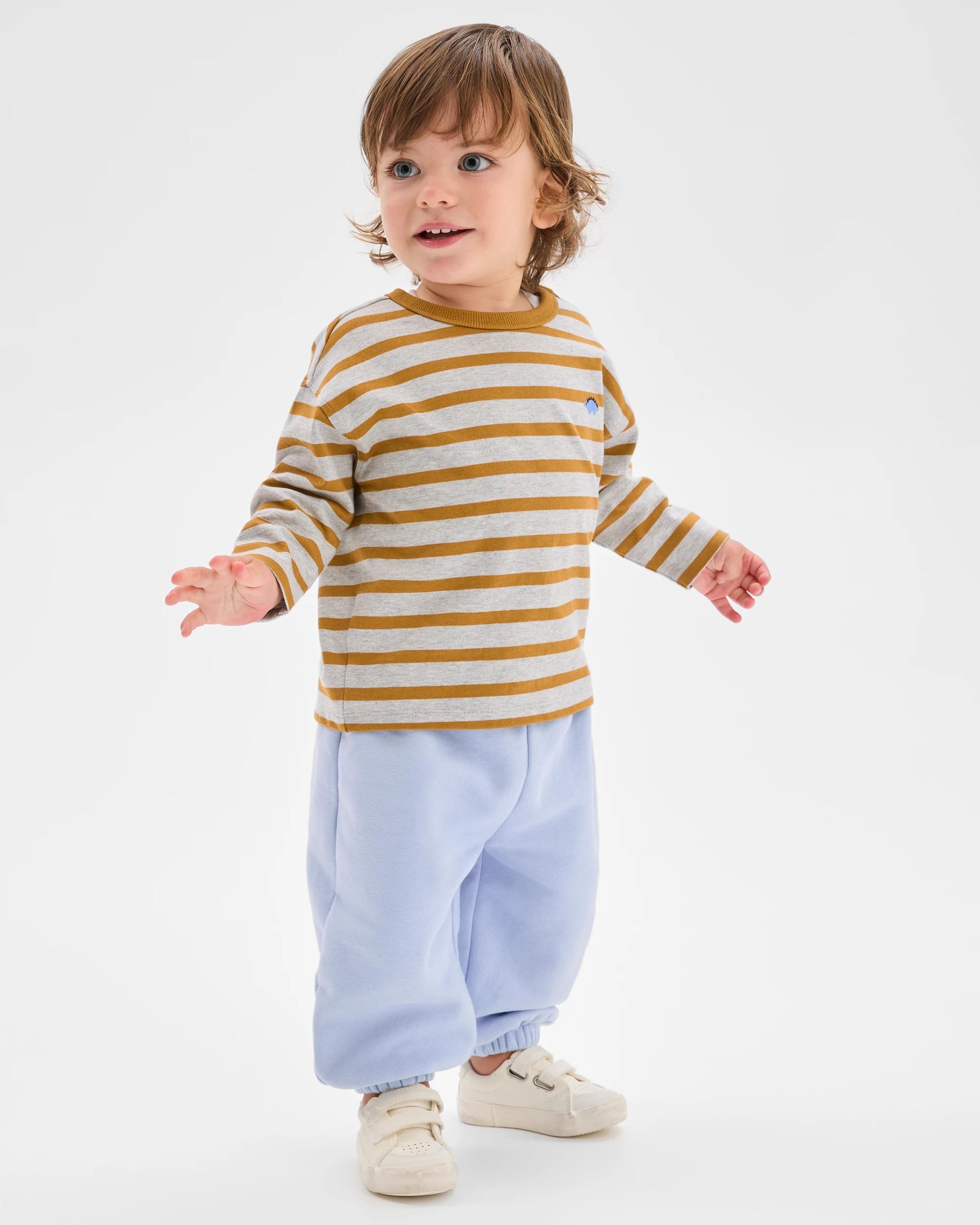 2 Target Baby Australian Cotton Blend Plain Trackpants BRUNNERA BLUE, 2 of 4