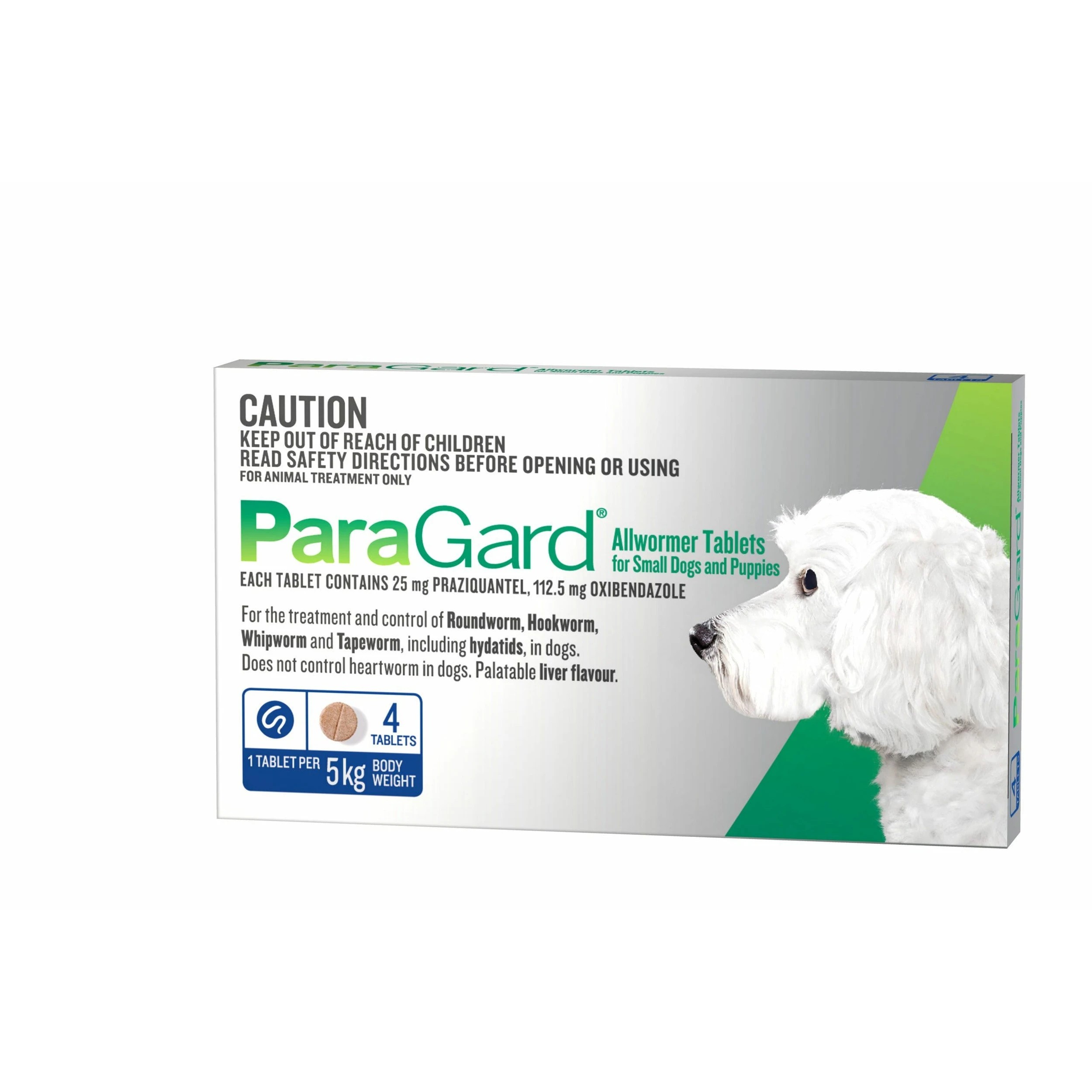 1 Paragard Allwormer For Small Dogs 4 Tabs, 1 of 1