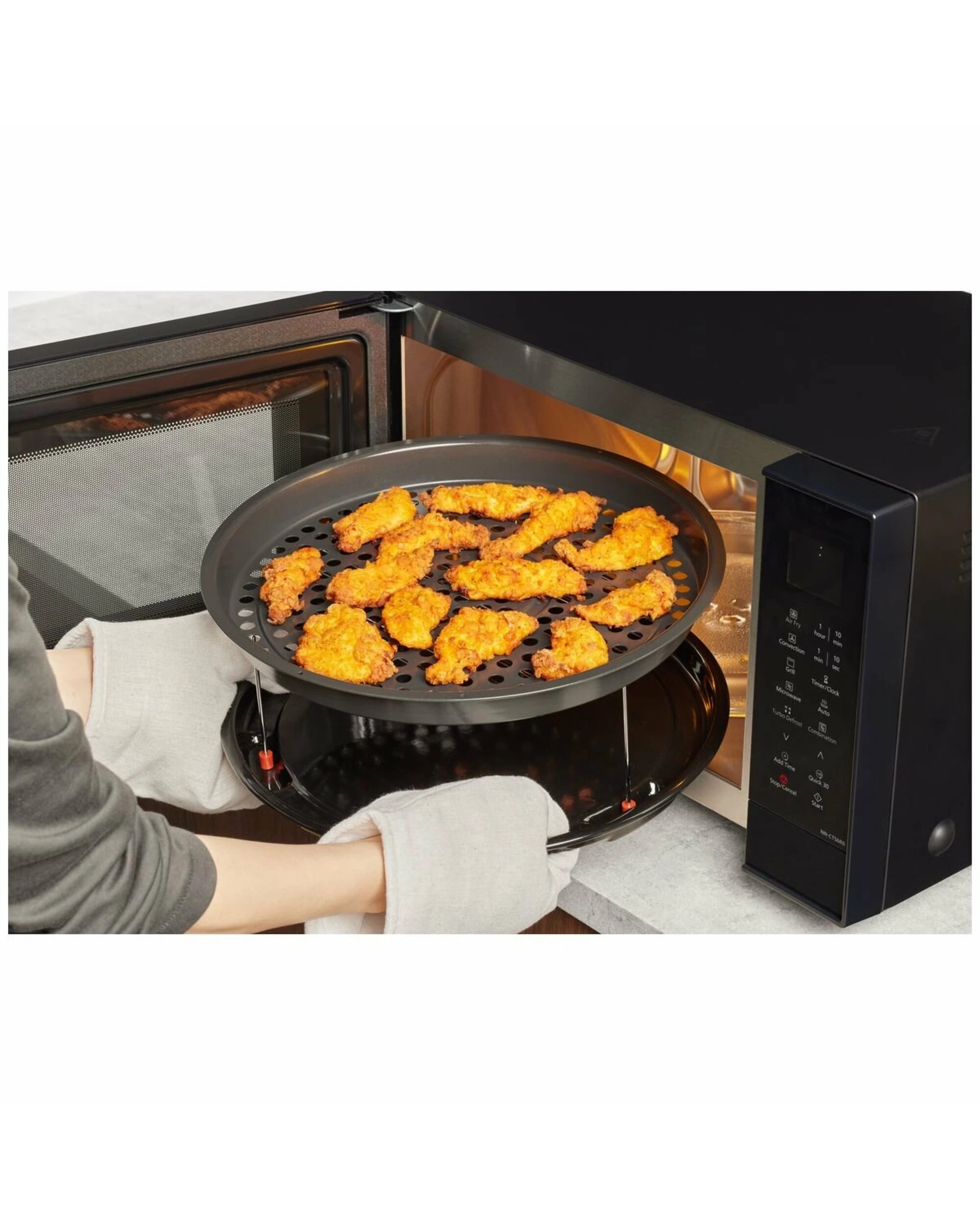 7 Panasonic 27L 4-in-1 Air Fry Convection Microwave Black, 7 of 10
