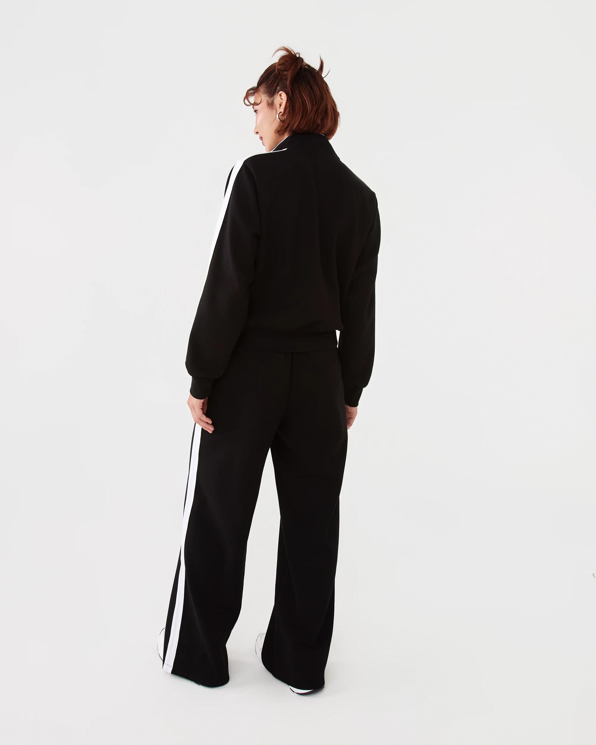 4 Active Womens Retro Zip Through Black, 4 of 7