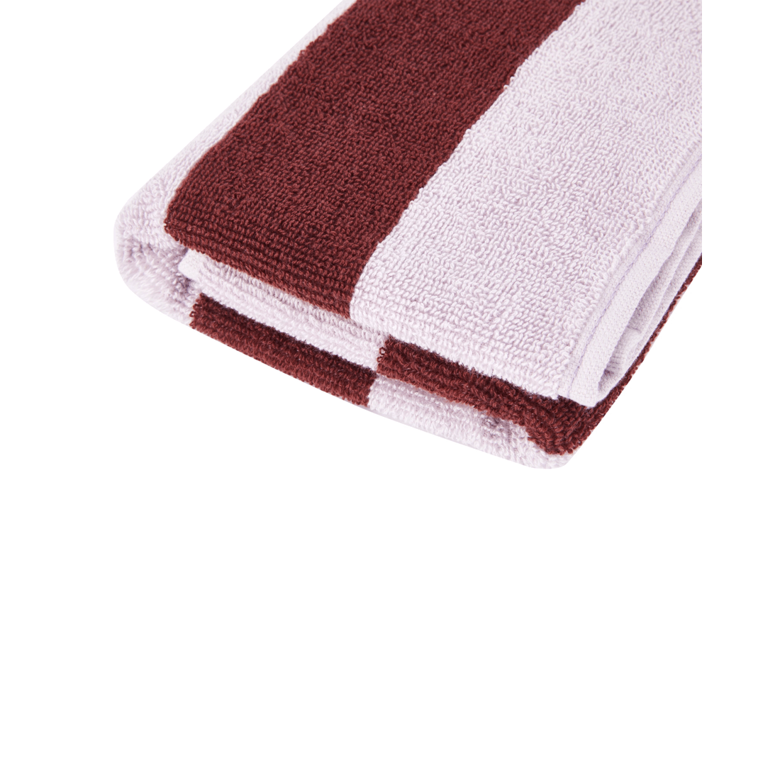 4 Stripe Cotton Hand Towel - Port, 4 of 5