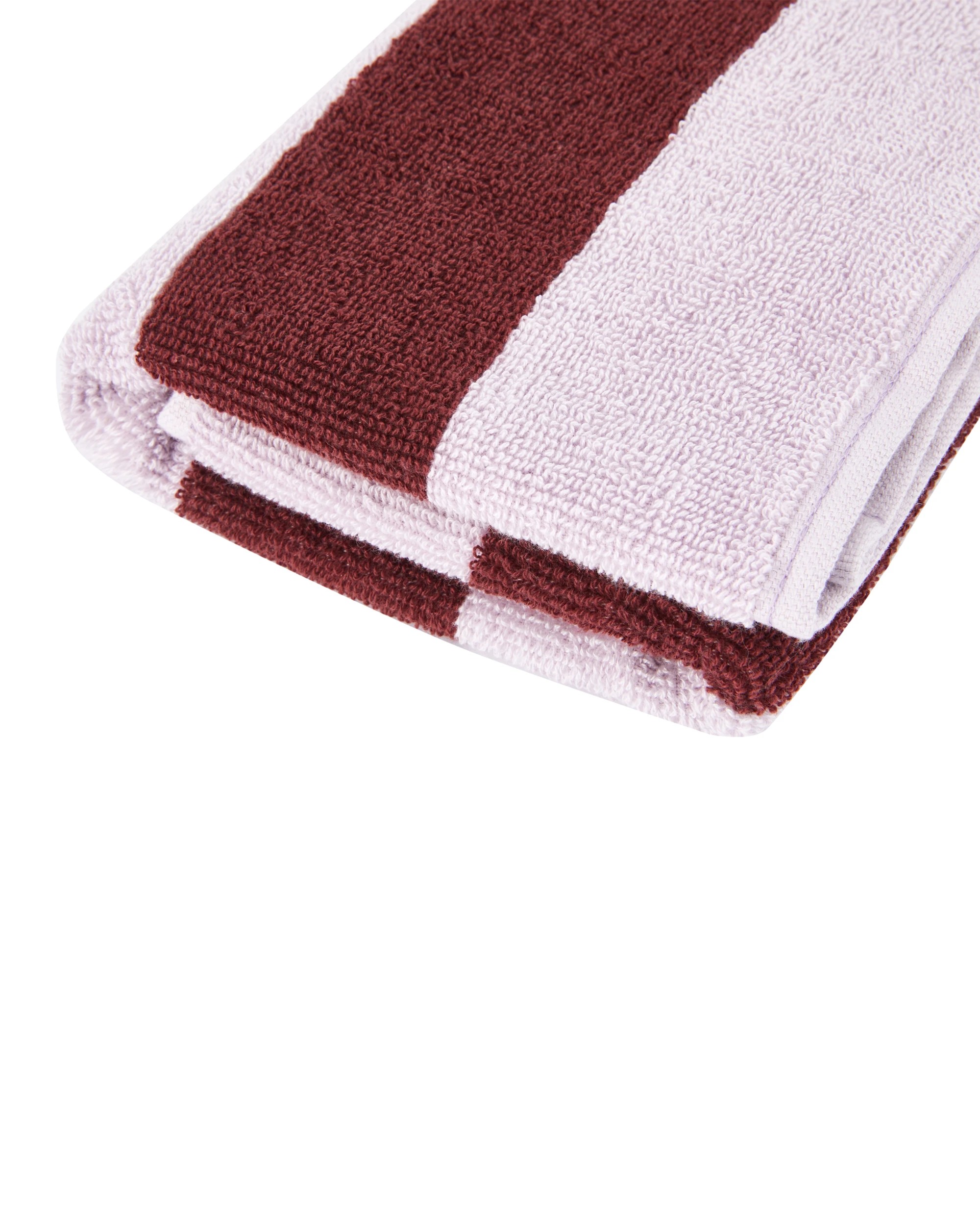 4 Stripe Cotton Hand Towel - Port, 4 of 5