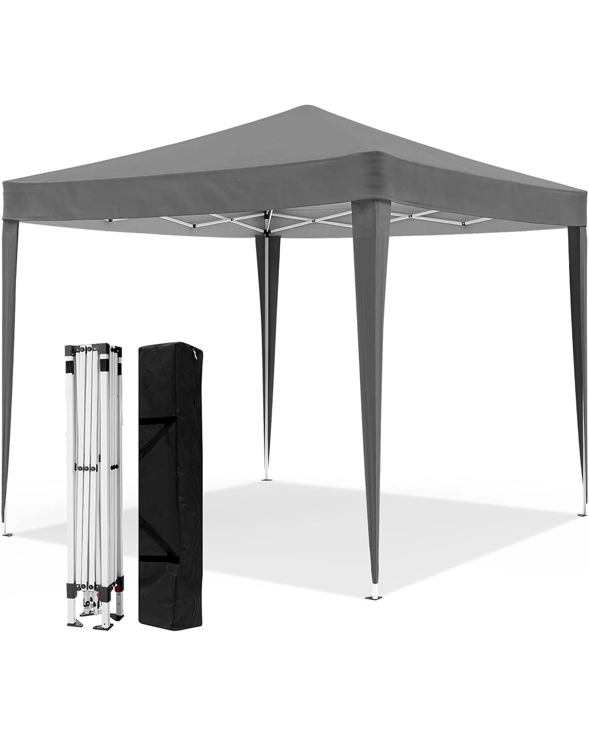1 Advwin 2x2m Pop Up Gazebo Portable -Grey, 1 of 7