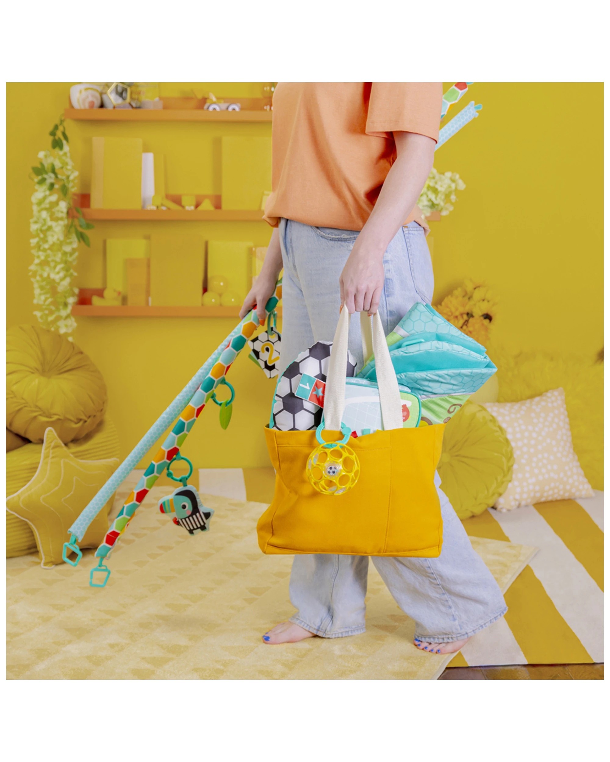 6 Bright Starts Grip And Kick Oball Soccer Activity Gym 0m Plus Lights And Sounds - Multi, 6 of 6