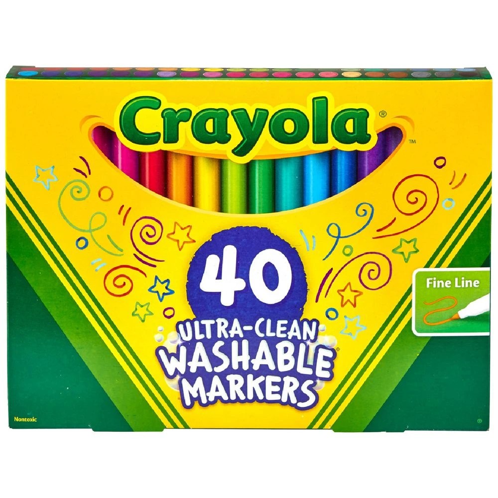 1 Crayola Ultra-clean Washable Markers 40 Pack, 1 of 1