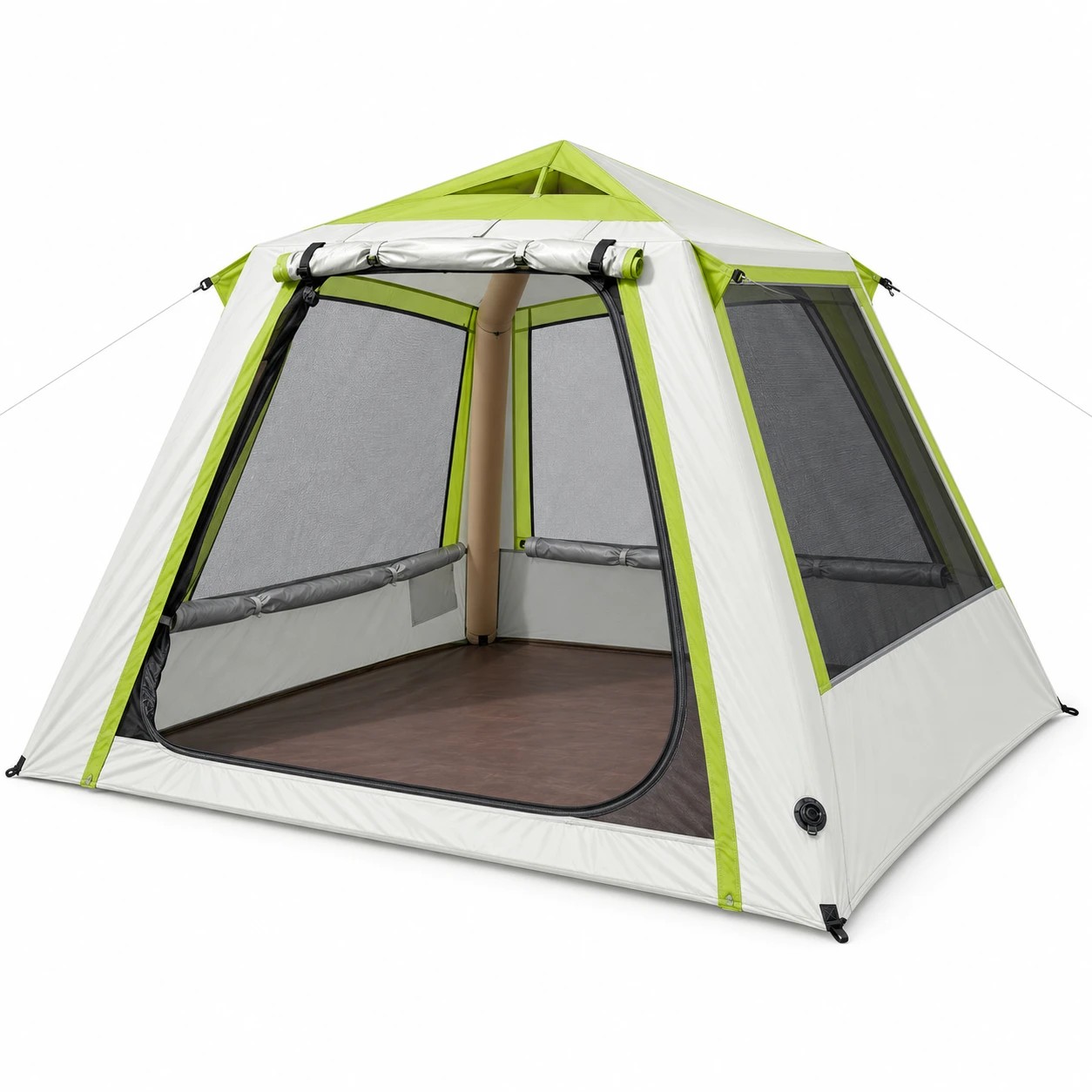 10 Weisshorn Inflatable Mesh Gazebo Tent, Air-Frame with Extendable Canopy - White, 10 of 10
