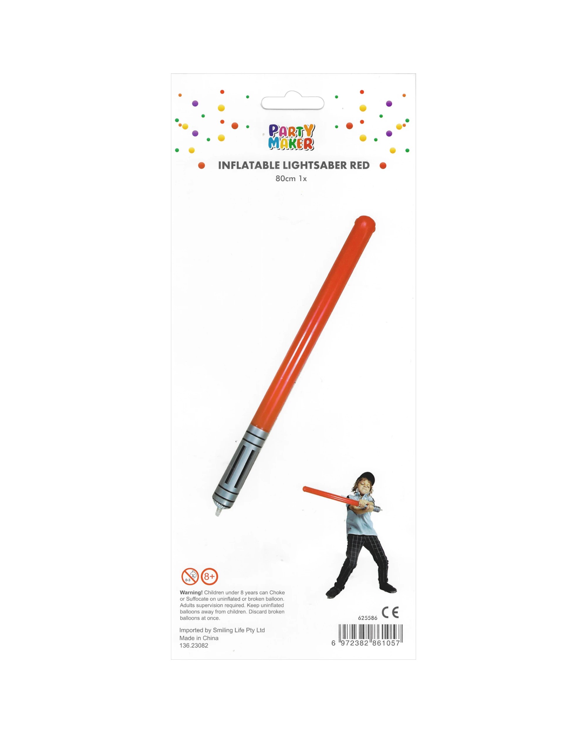 3 Party Maker Inflatable Lightsaber 80cm - Red, 3 of 3