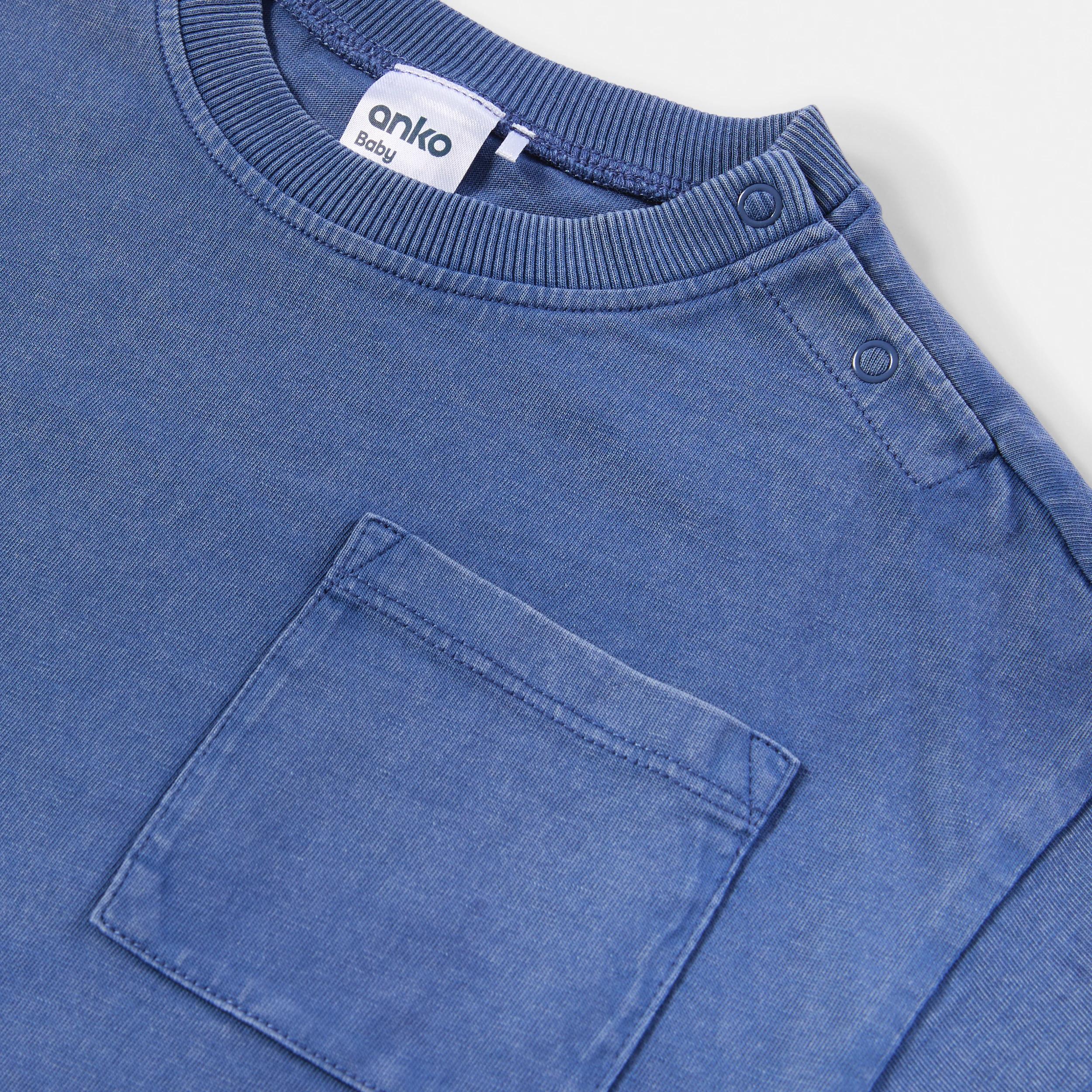 6 2 Pack Short Sleeve Oversized Wash T-shirt NAVY AND GREEN, 6 of 6