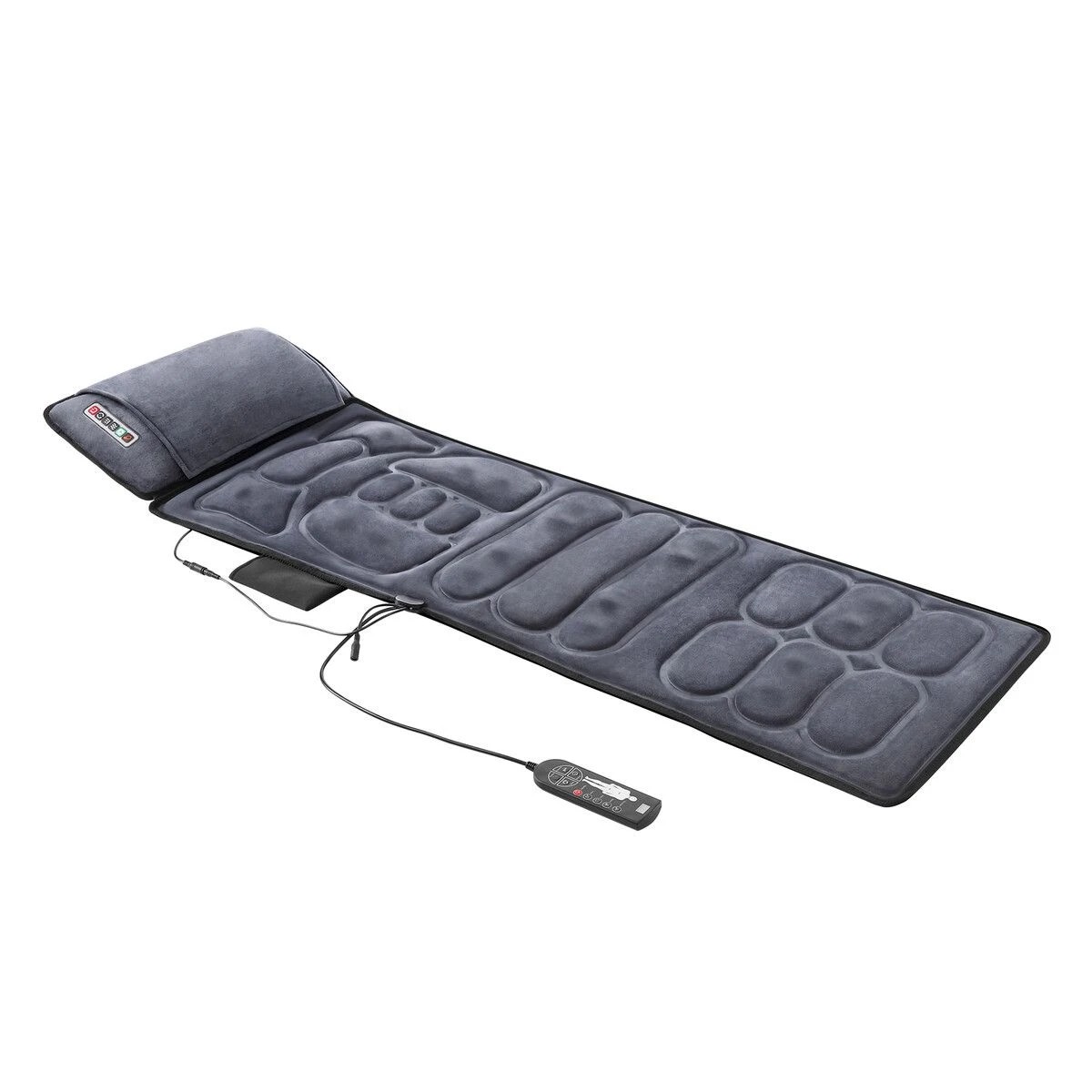 1 HOMASA Heated Massage Mat Full Body Vibration Electric Heating Pad Shiatsu Neck Shoulder Leg Massager 10 Motors Chair, 1 of 7