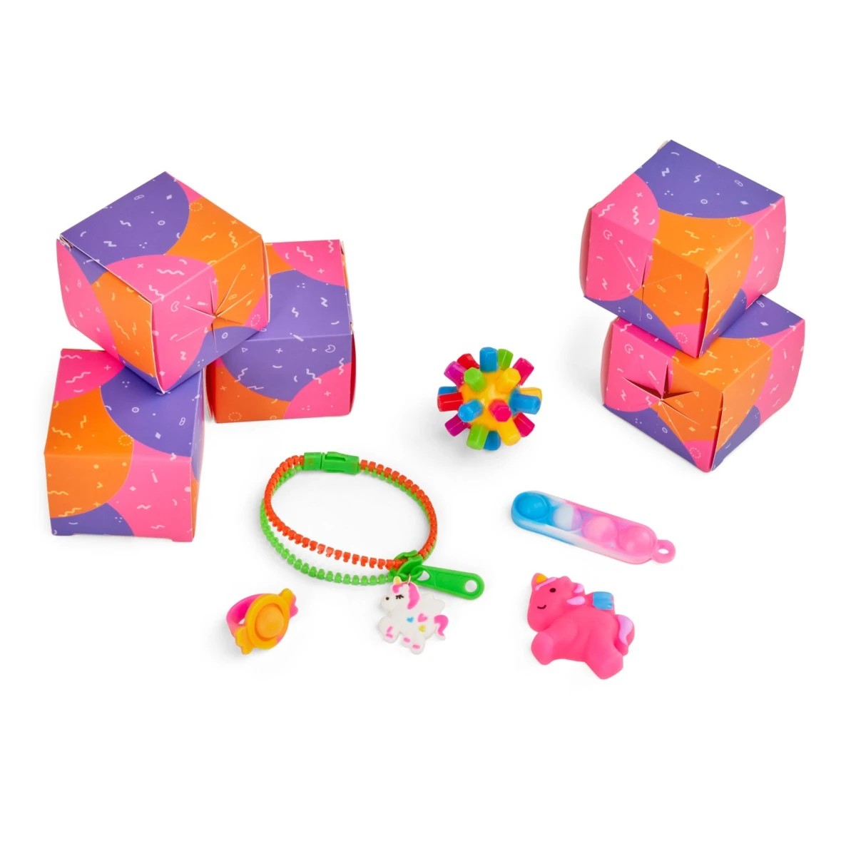 4 5 Pack ToyMania The Sensory Toy Box Unzip Surprise Box - Assorted, 4 of 5