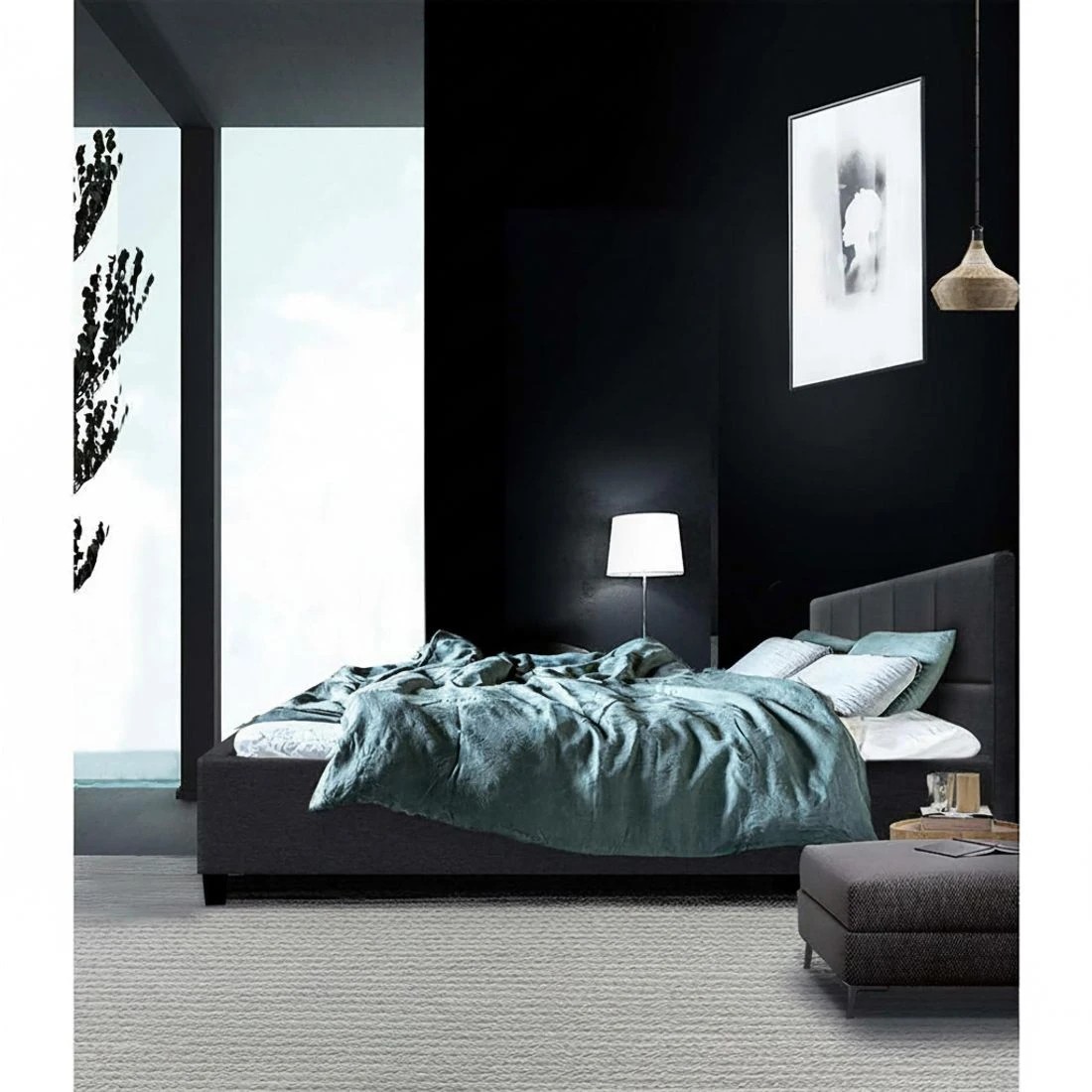 5 Artiss Bed Frame Double Size Charcoal TINO - Charcoal, 5 of 7