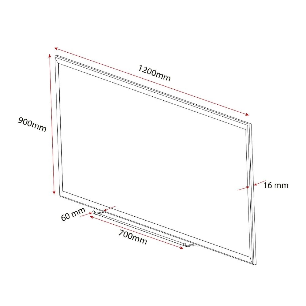 2 J.Burrows Magnetic Aluminium Frame Whiteboard 1200 x 900mm, 2 of 4