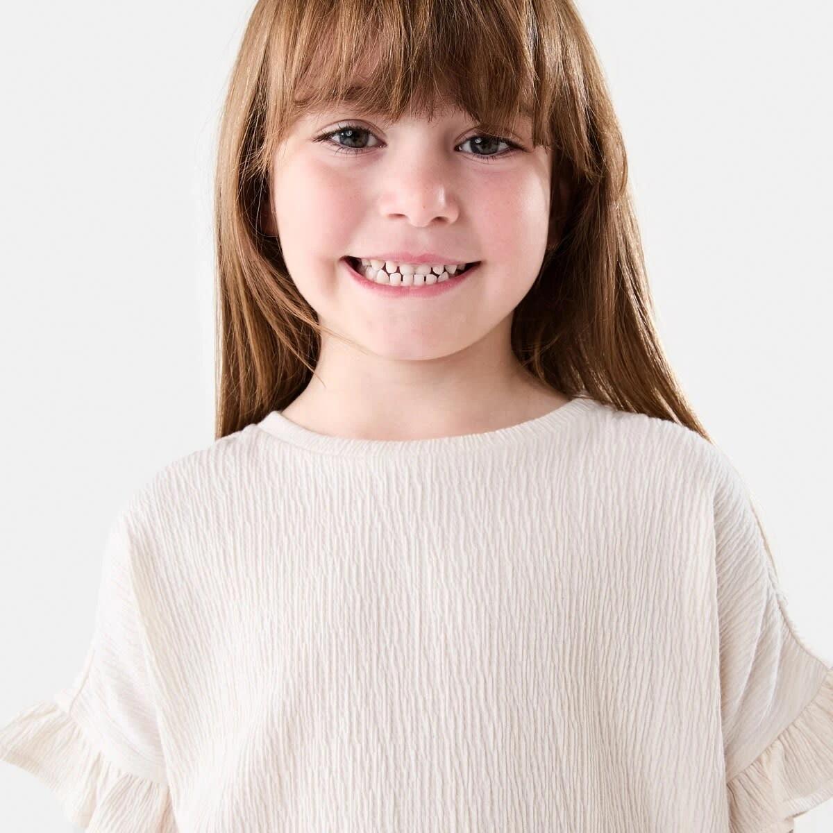 3 Short Sleeve Crinkle T-shirt CHALK, 3 of 6