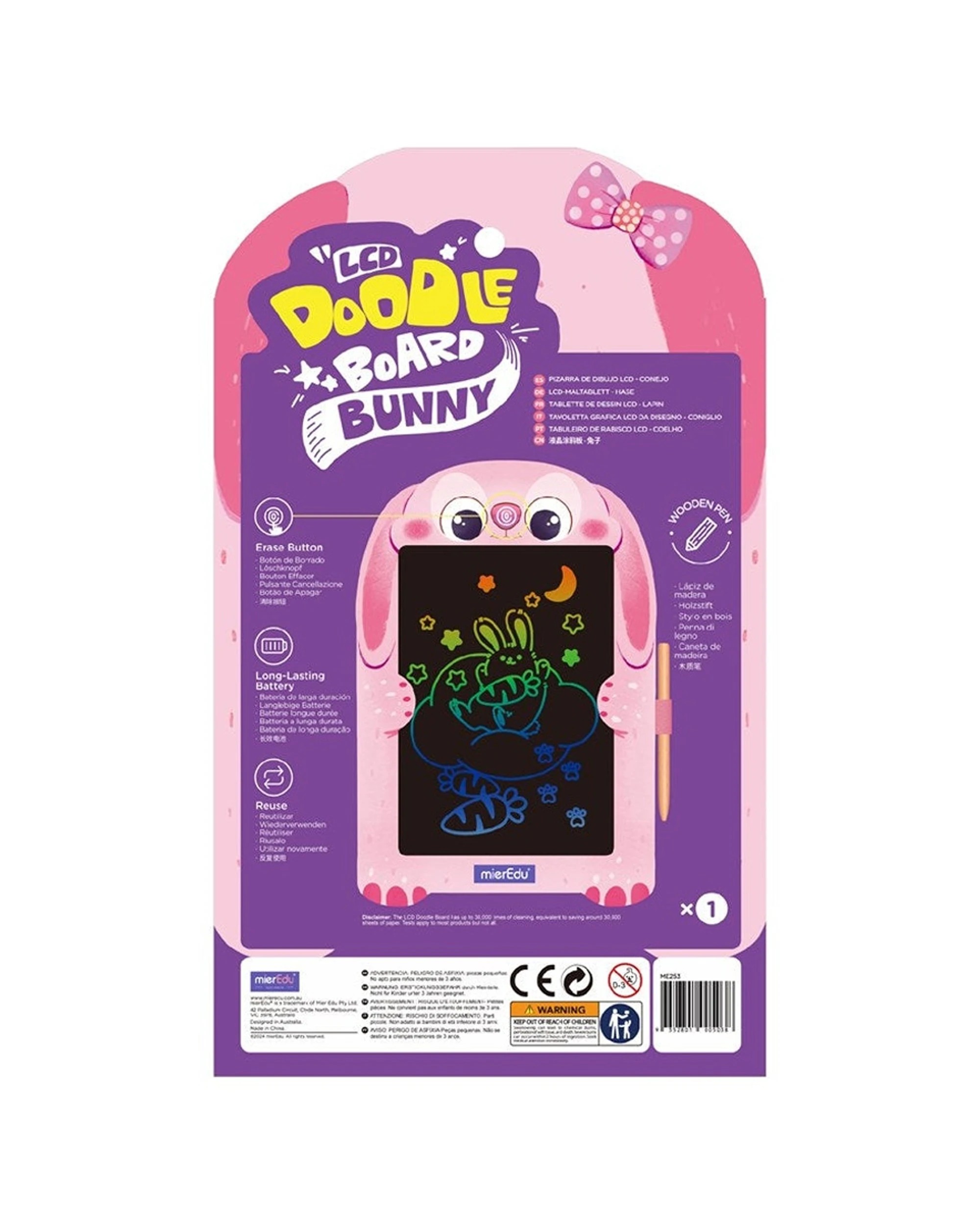 2 Mieredu Lcd Doodle Board Bunny Kids Creative Tablet Eco Friendly, 2 of 2