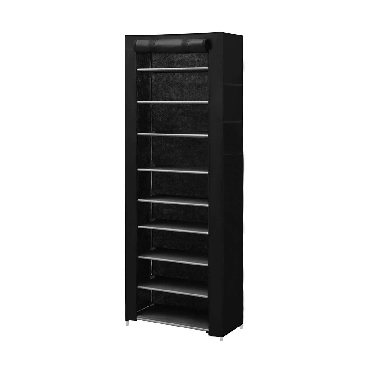 4 Ausway 9 Tier Shoe Rack Cabinet Footwear Storage Organiser Vertical Wardrobe Tall Stackable Shelves Stand, 4 of 4