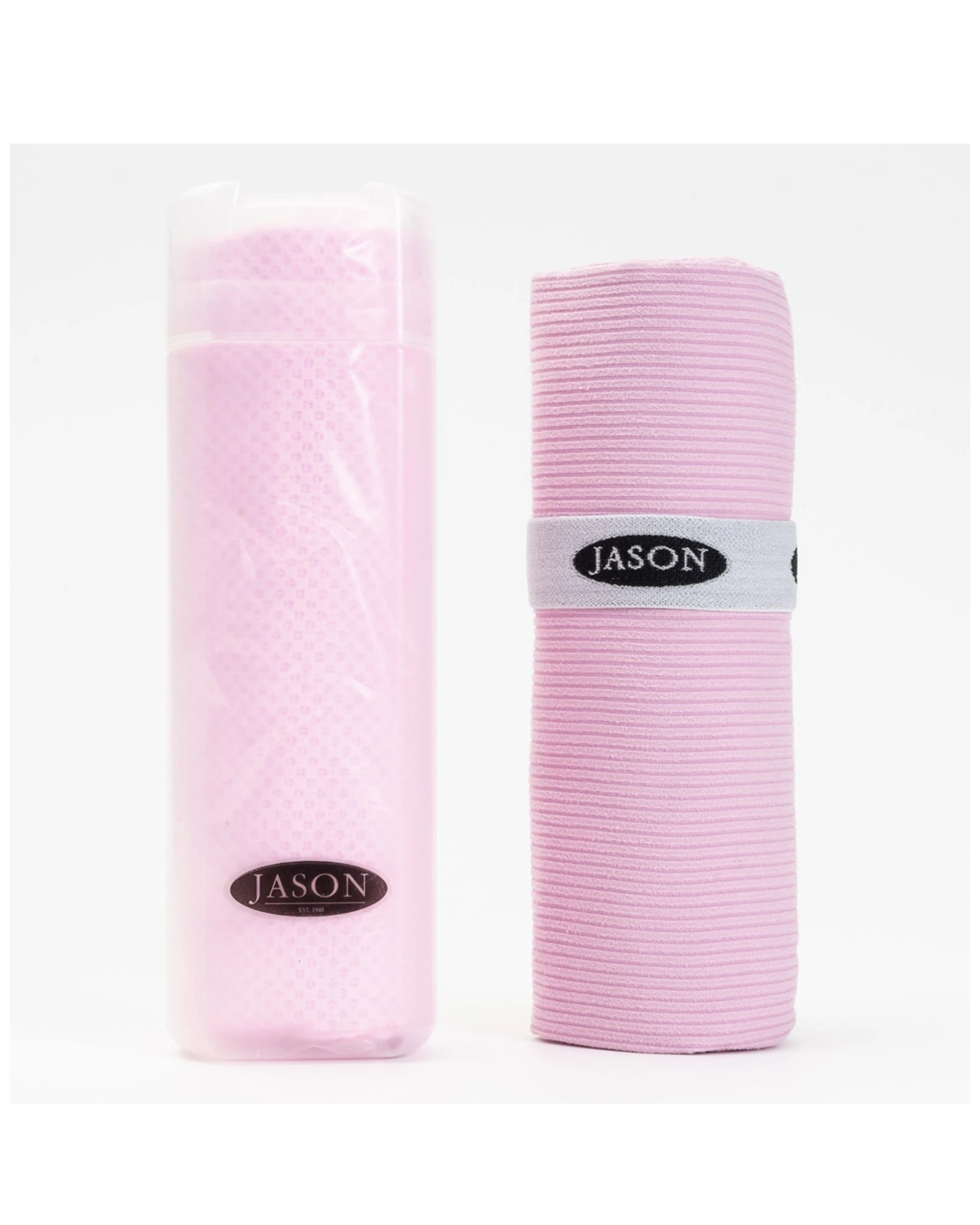 3 Jason 2PK Sports Gym Towel Set Drying Cooling With Tube Polyester Polyamide - Pink, 3 of 4