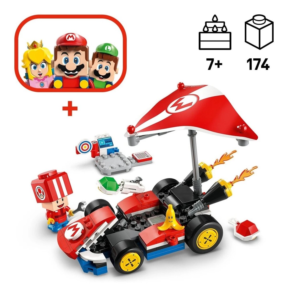 4 LEGO Super Mario: Mario Kart Standard Kart 72032, 4 of 10