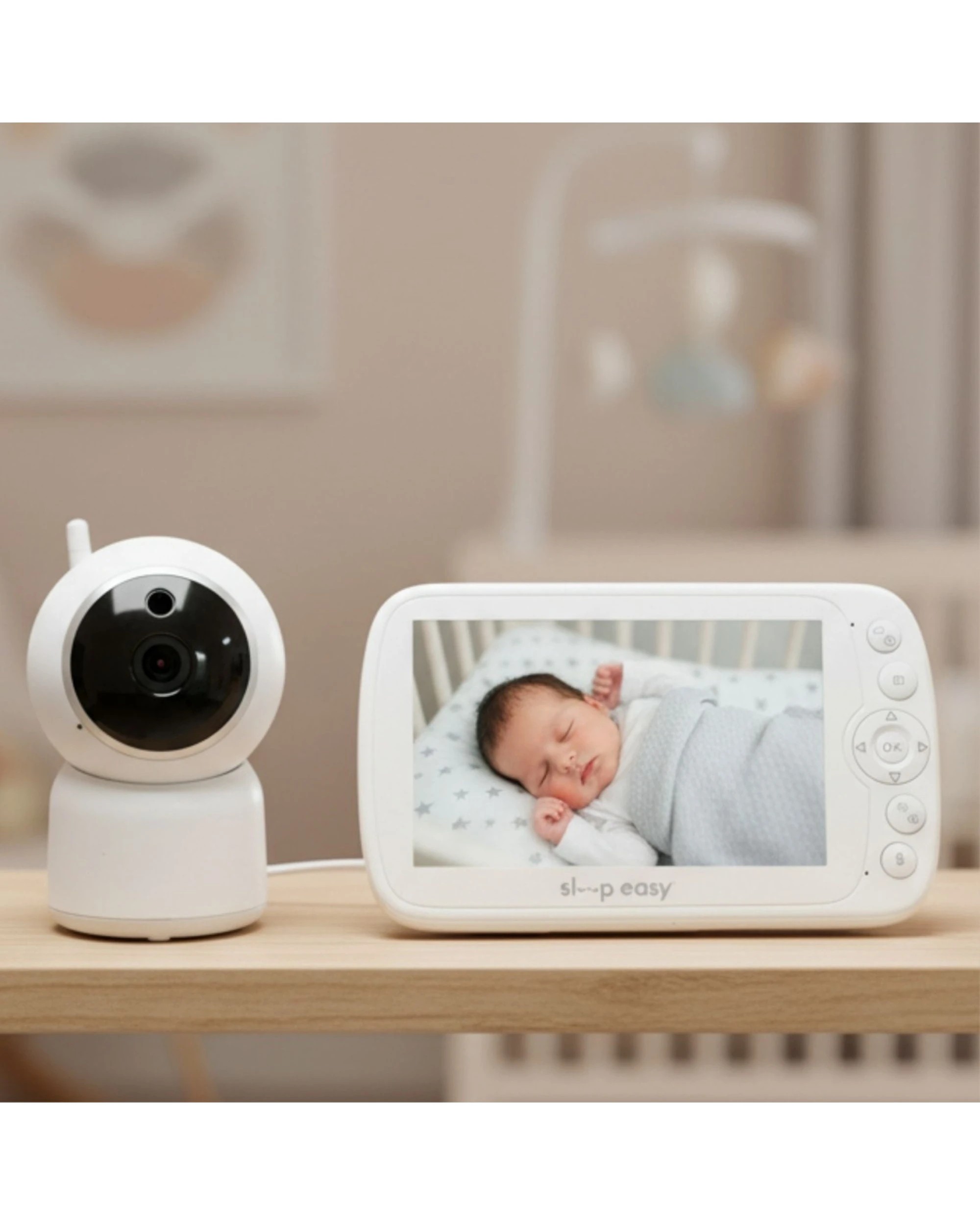 2 Babystudio Sonno Crystal Digital Baby Monitor 5 Inch Pan Tilt Camera 12.7cm - White, 2 of 7