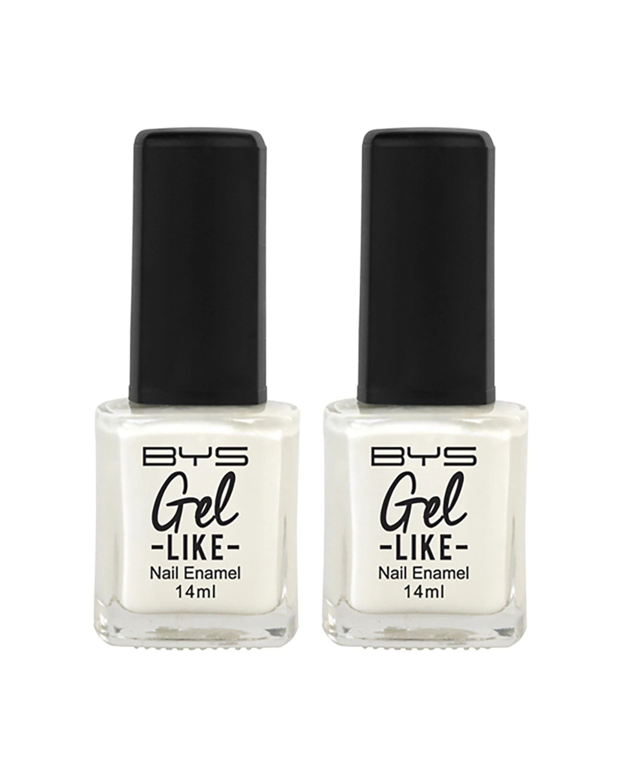 1 BYS 2PK BYS Gel-Like Ice Baby Nail Polish Long Wearing Chip Resistant 14ml - White, 1 of 2